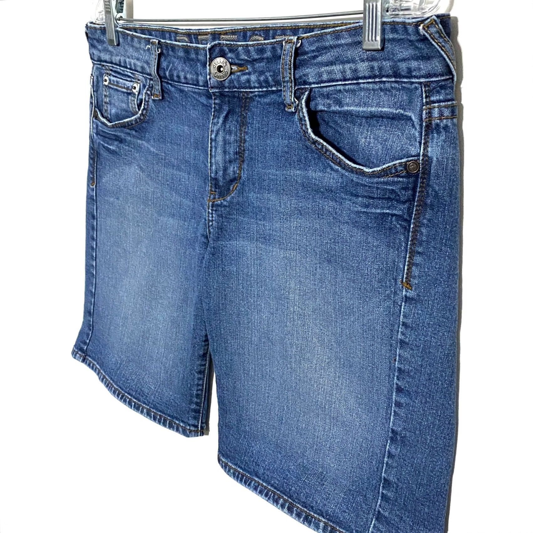 Vintage VINTAGE Delias Reese Bermuda Jean Shorts Juniors 11/12 Y2K Casual Preppy Stretch Size 32" / US 10 / IT 46 - 4 Thumbnail