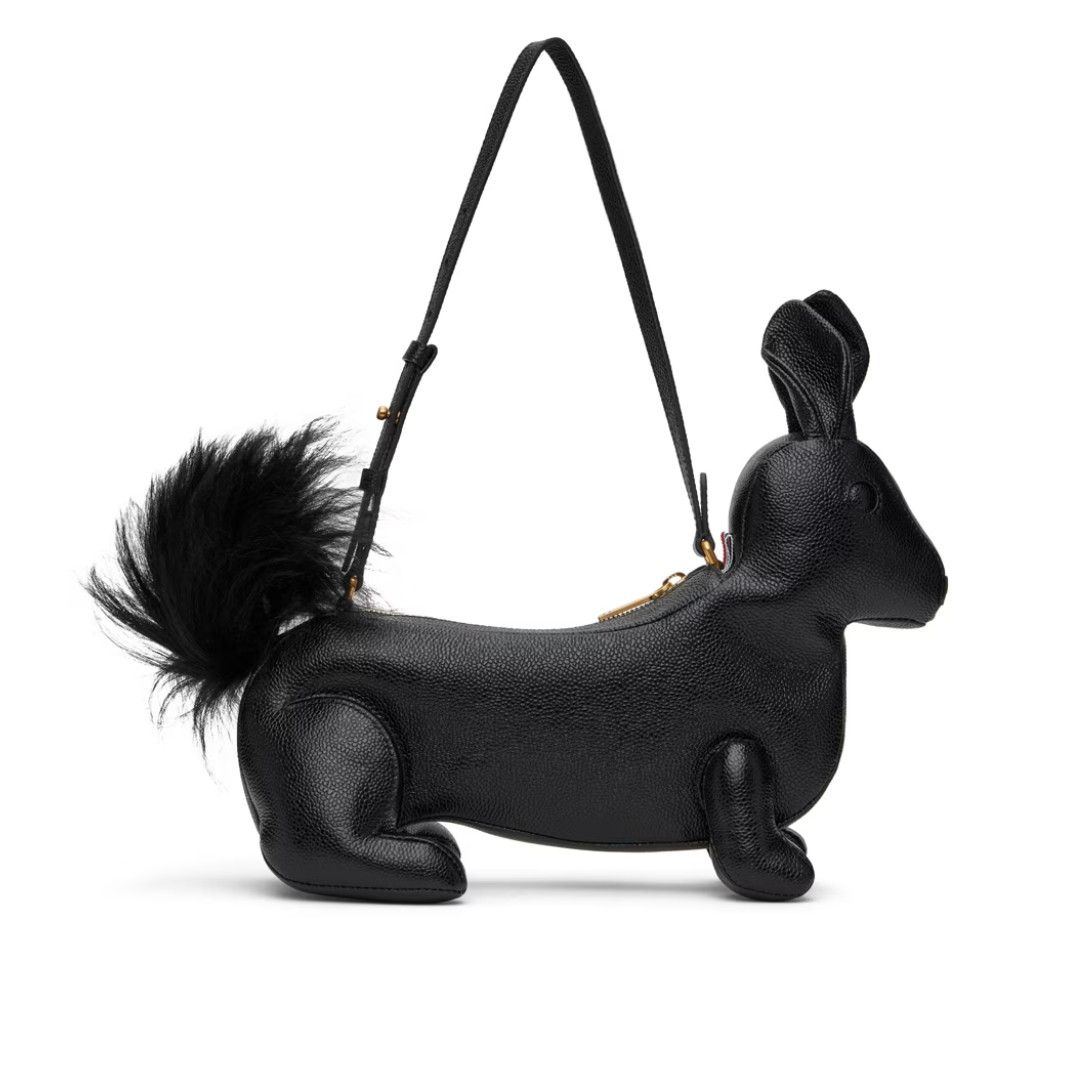 Thom Browne o1s22i1n0924 Size: OS / Fur Handbag With Chain in Black Size ONE SIZE - 1 Thumbnail