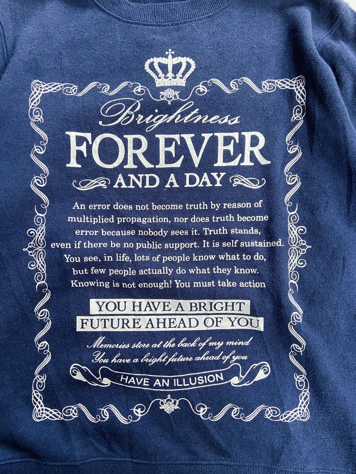 Japanese Brand BRIGHTNESS FOREVER AND A DAY SWEATSHIRT Size US S / EU 44-46 / 1 - 3 Thumbnail