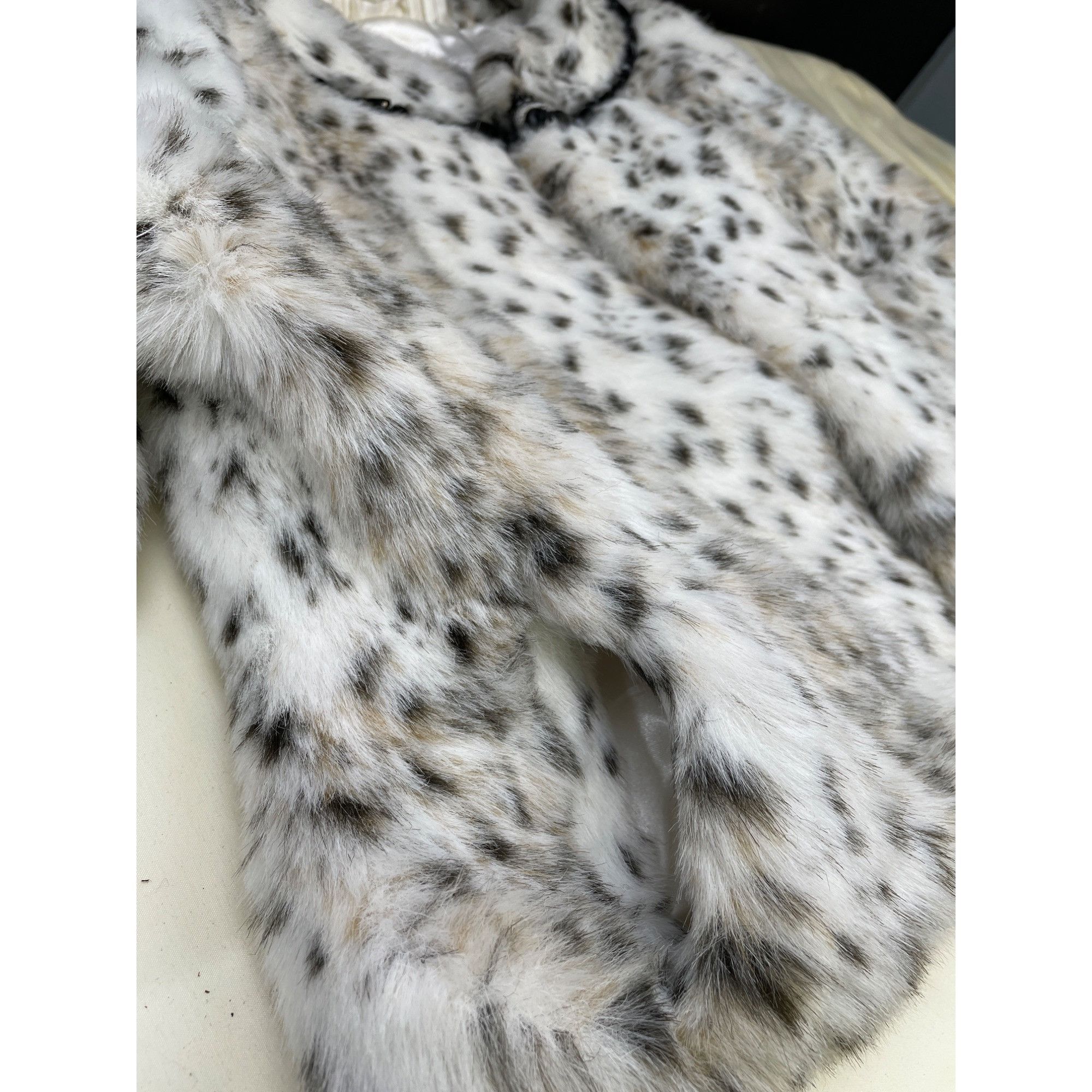 Other Terry Lewis Classic Luxury Faux Fur Coat Women's White Leopa Size S / US 4 / IT 40 - 7 Thumbnail