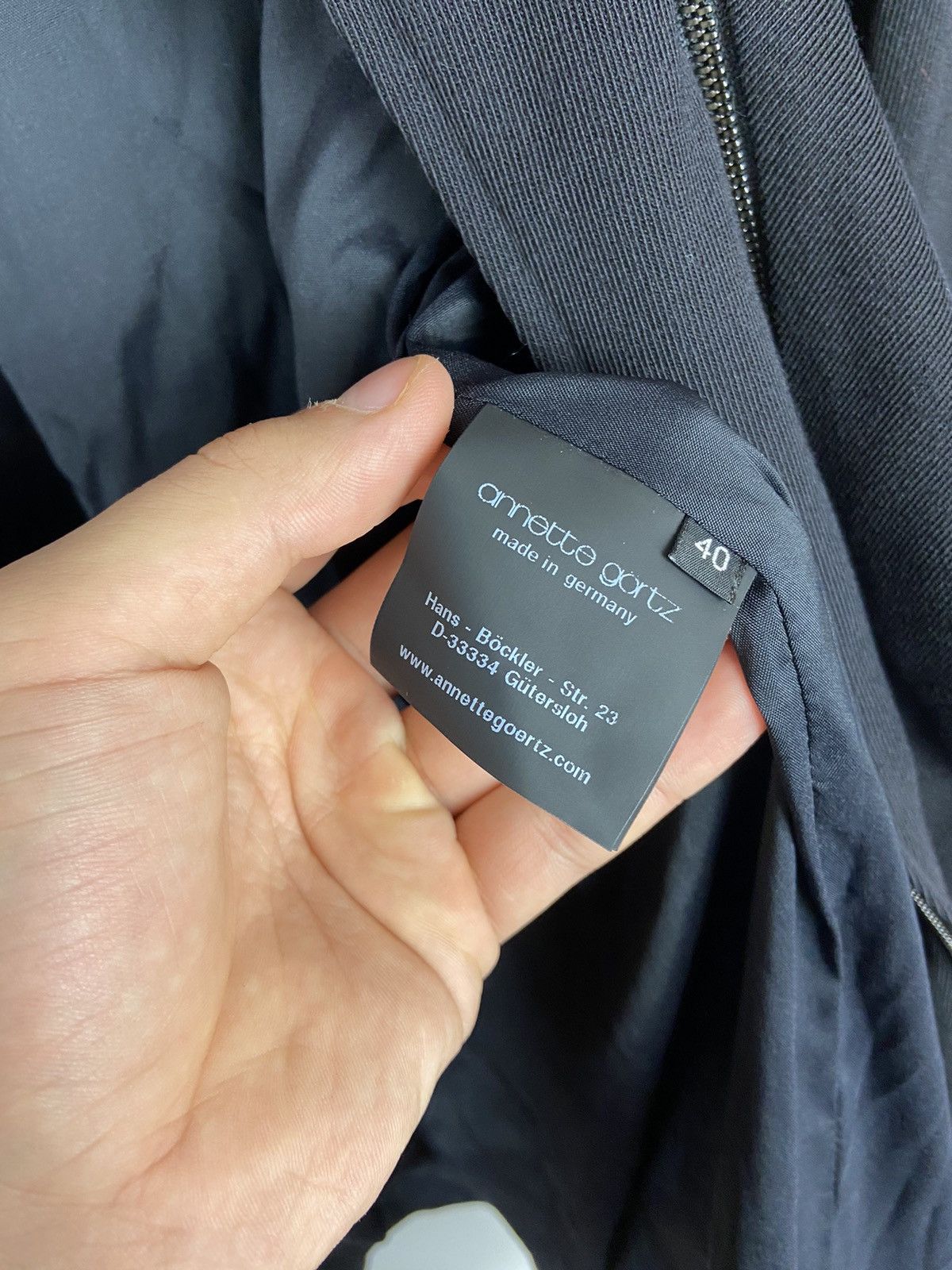 Annette Gortz × Designer Annette Gortz Asymmetrical Zip Black Women Wool Jacket Sz 40 Size S / US 4 / IT 40 - 10 Thumbnail