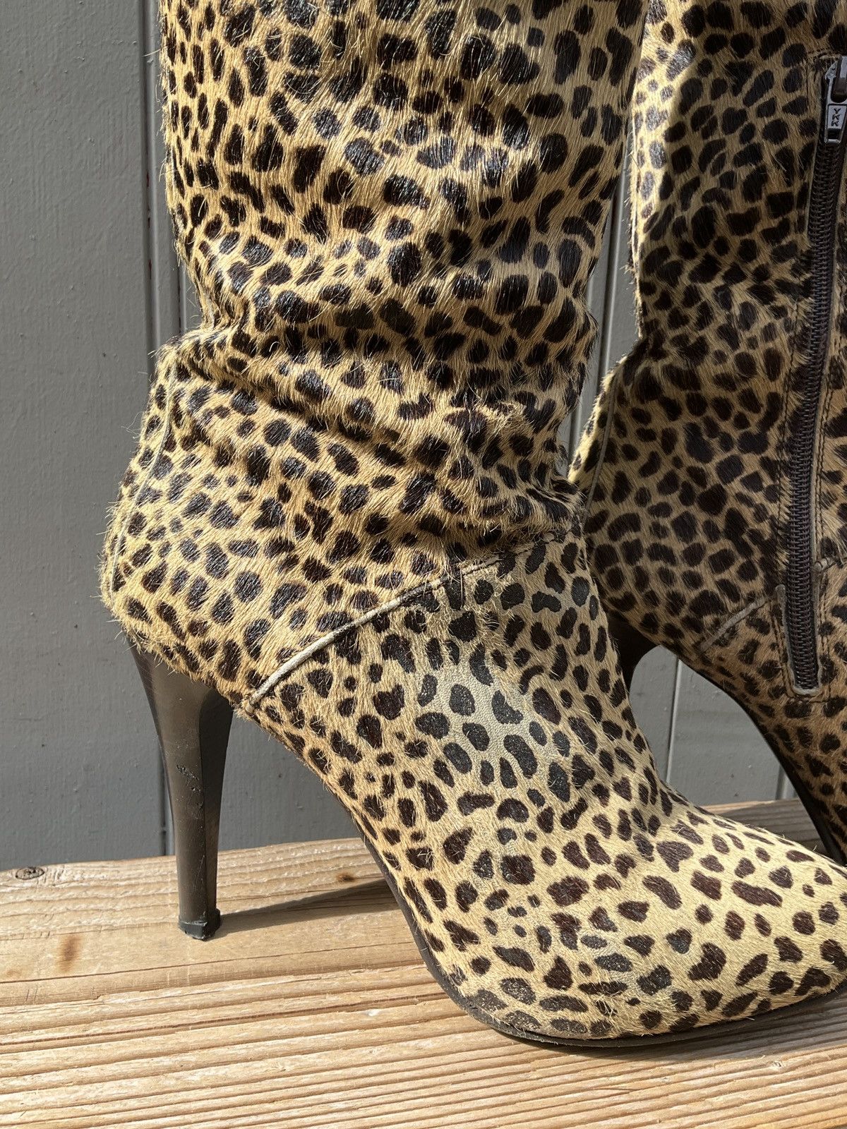 Vintage Sexy leopard boots stiletto heel Size US 10 / IT 40 - 2 Thumbnail