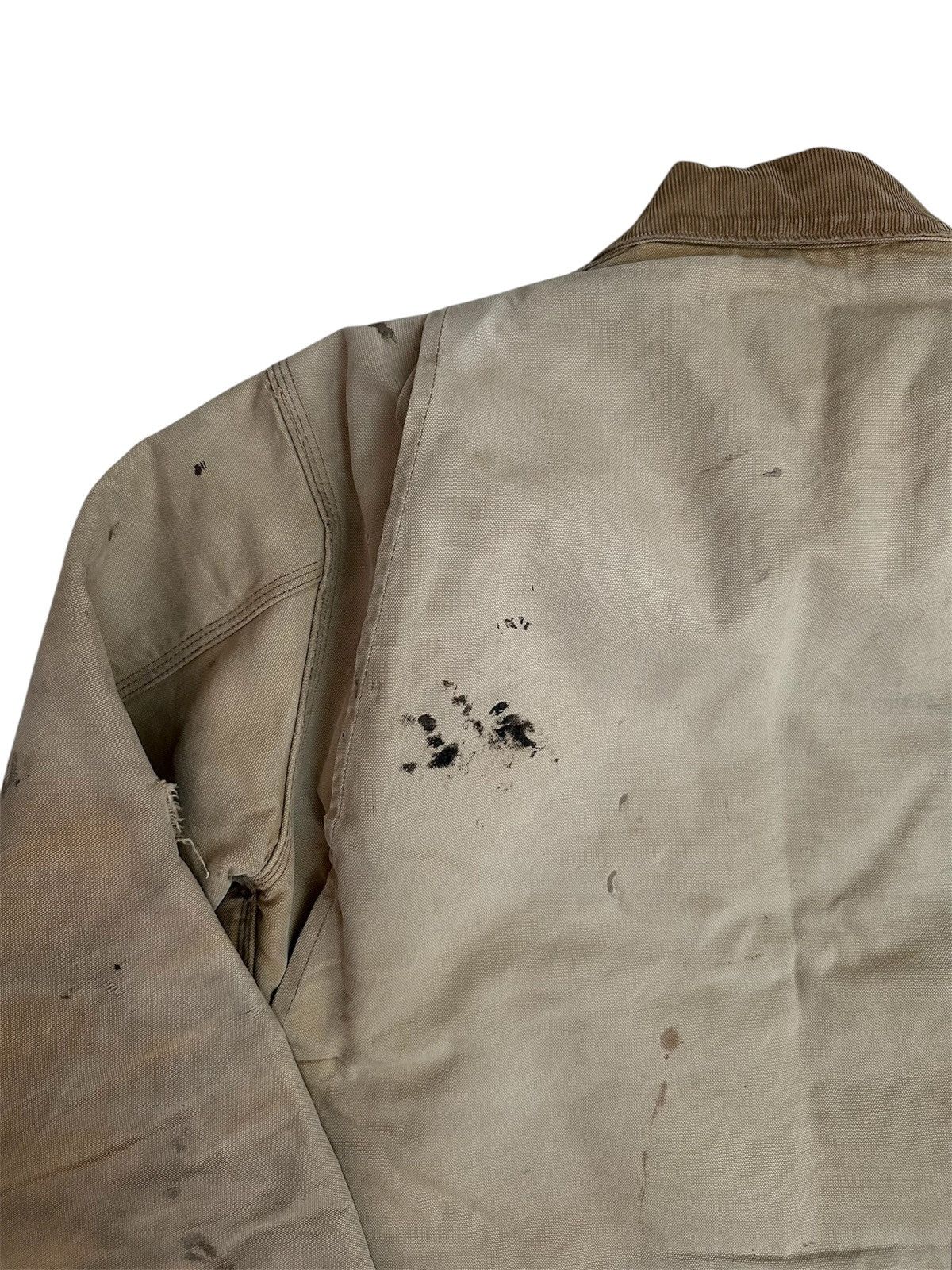 Carhartt True Vintage 90s Thrashed Carhartt Brown Detroit Jacket Size US XL / EU 56 / 4 - 9 Thumbnail