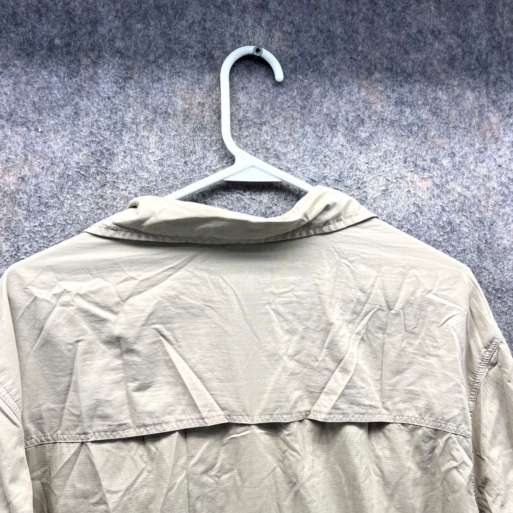 Eddie Bauer VINTAGE (not applicable) Eddie Bauer Shirt Mens XLT Beige Button-Down Vented Tan Outdoors Lined Hiking Size US XL / EU 56 / 4 - 6 Thumbnail
