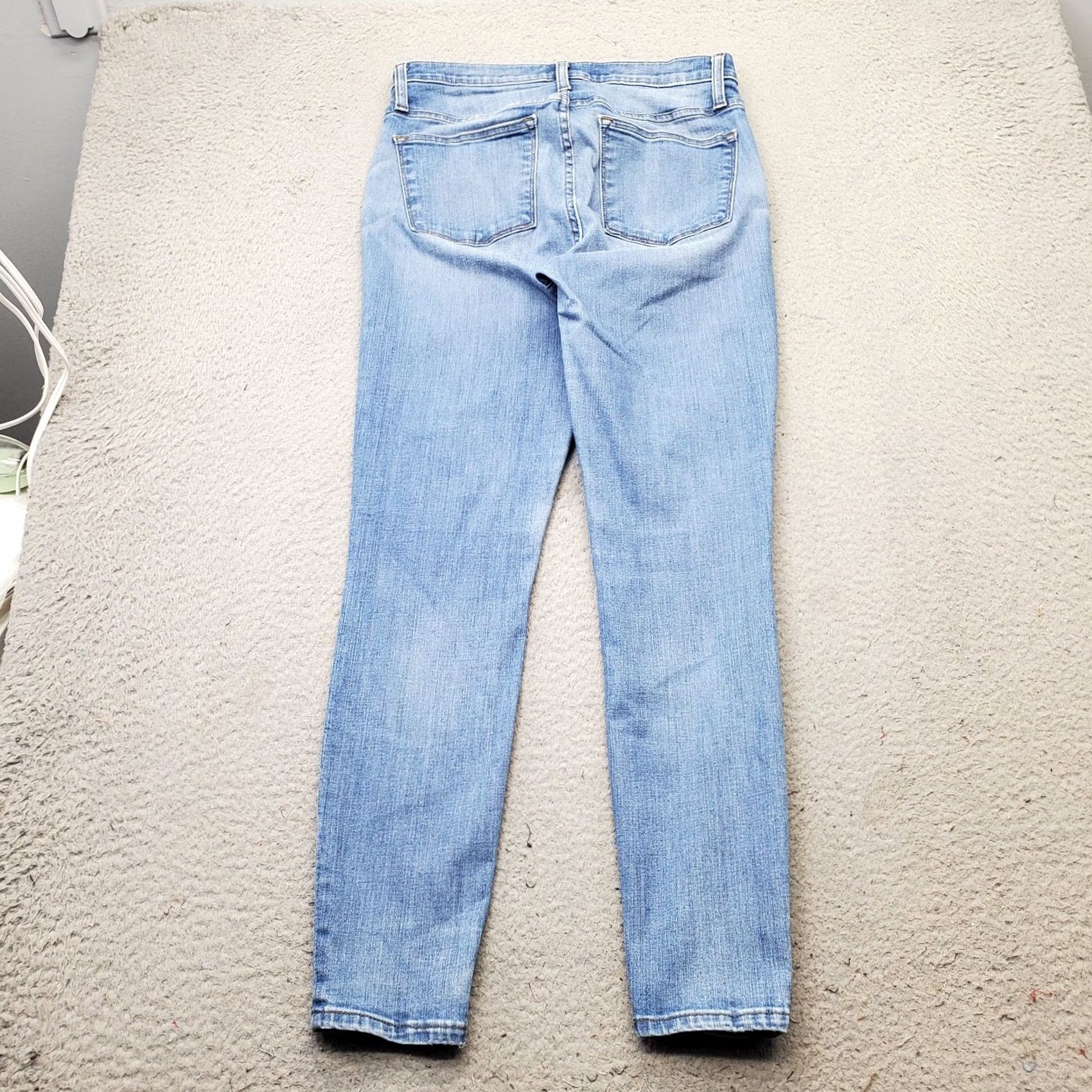 J.Crew J.Crew Womens 29 Blue Denim Toothpick Skinny Jeans High-Rise Button Fly Shirt? Size 29" - 2 Thumbnail