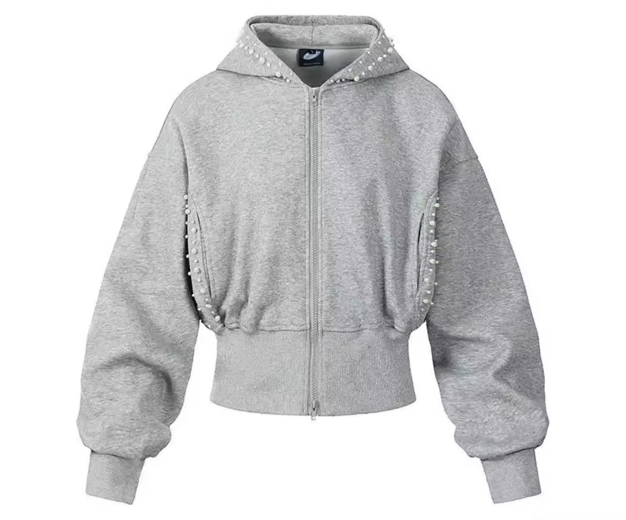 Other Designer Elastic Waist Streetwear Pearl Gray Hoodie Size US L / EU 52-54 / 3 - 1 Thumbnail