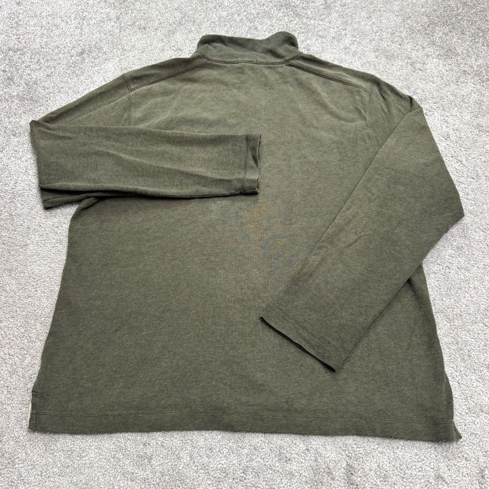 J.Crew J.CREW Sweatshirt Mens Large Olive Green 1/4 Zip Cotton All Seasons Outdoor Hiking Mens Size US L / EU 52-54 / 3 - 2 Thumbnail