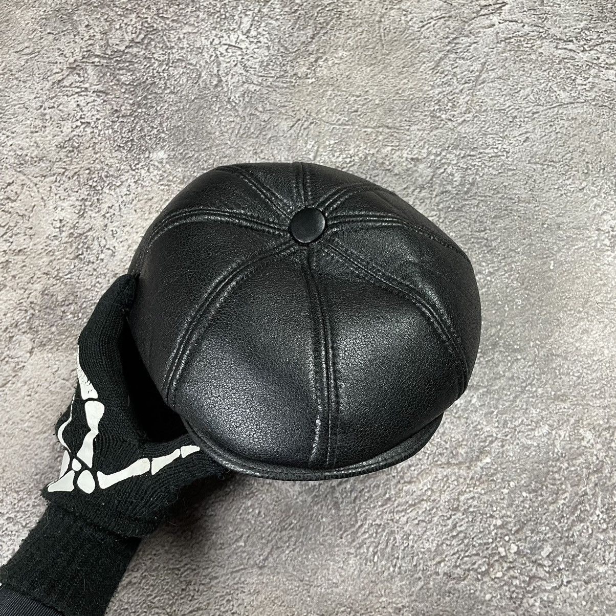 Vintage Vintage 90s Skeleton Hand Beanie Punk Grunge Black Slim OS Size ONE SIZE - 2 Thumbnail