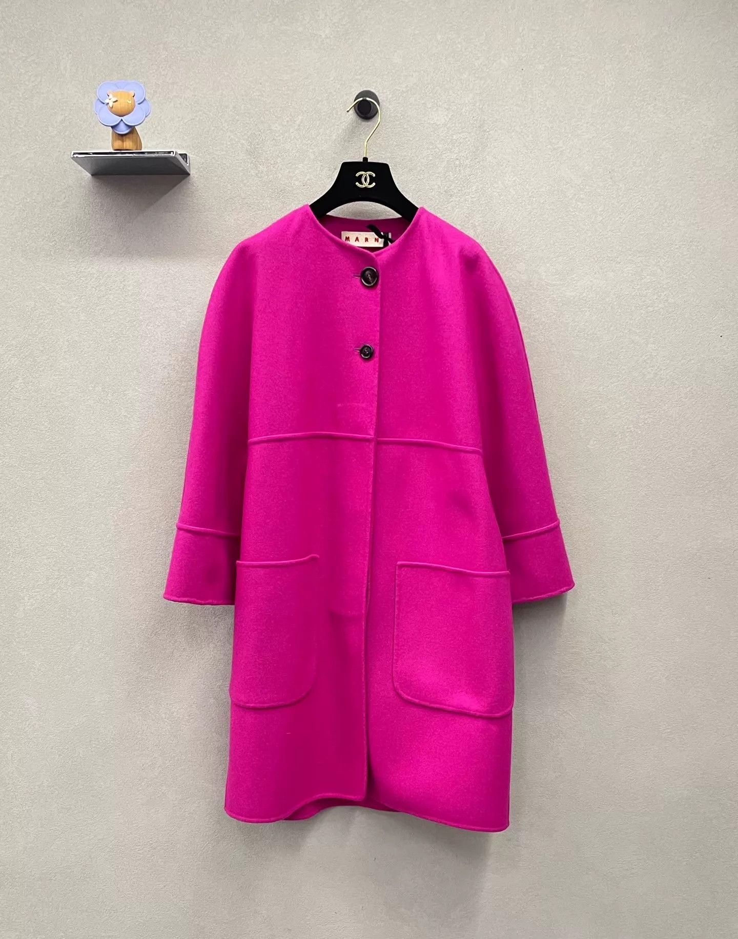 Marni Marni Pitaya Pink Wool Coat 36 Size XS / US 0-2 / IT 36-38 - 1 Thumbnail