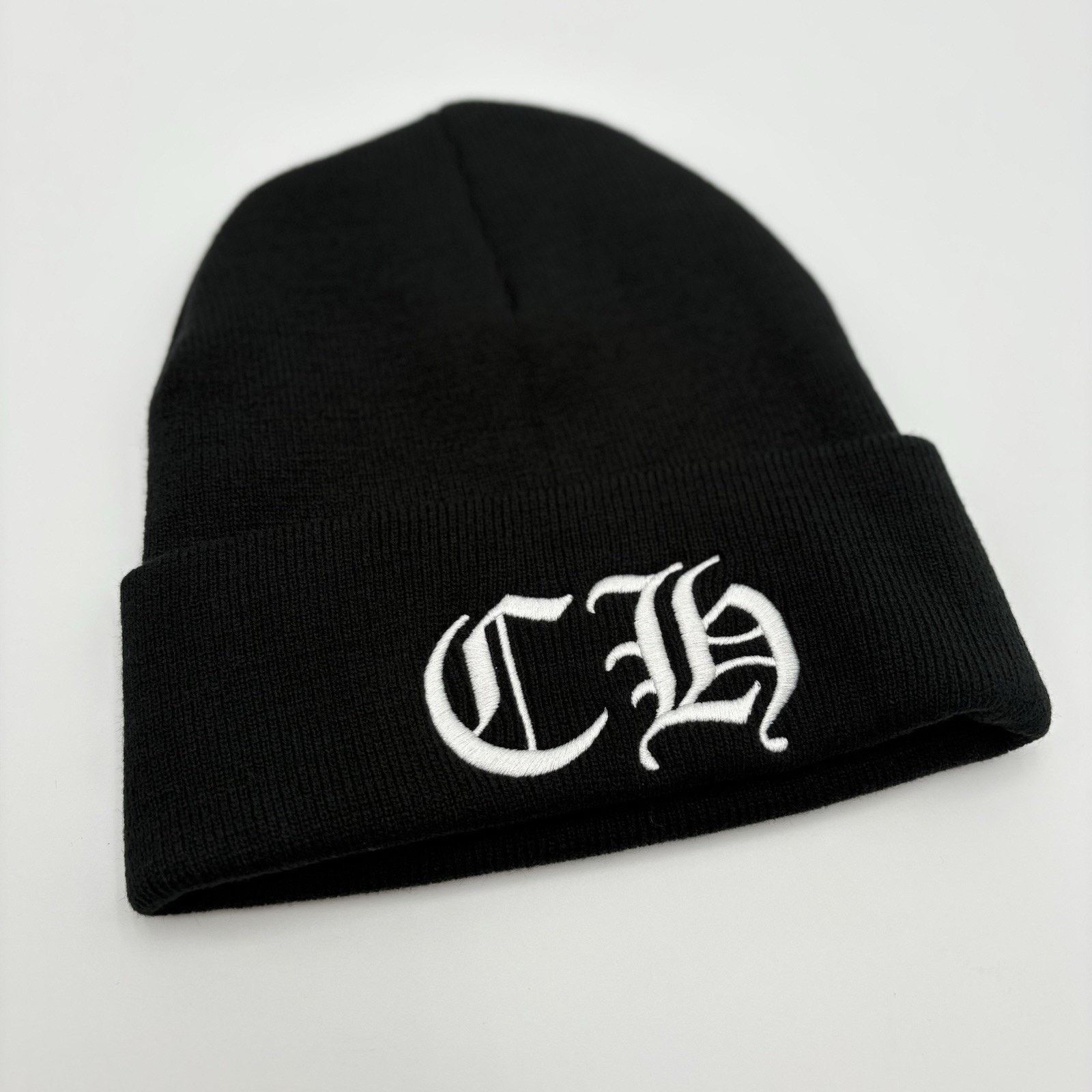 CHROME HEARTS logo horseshoe hat cap baseball cap cotton Black/White VINTAGE CHROME HEARTS TRIPLE LEATHER CROSS PATCH TRUCKER HAT  main image 2