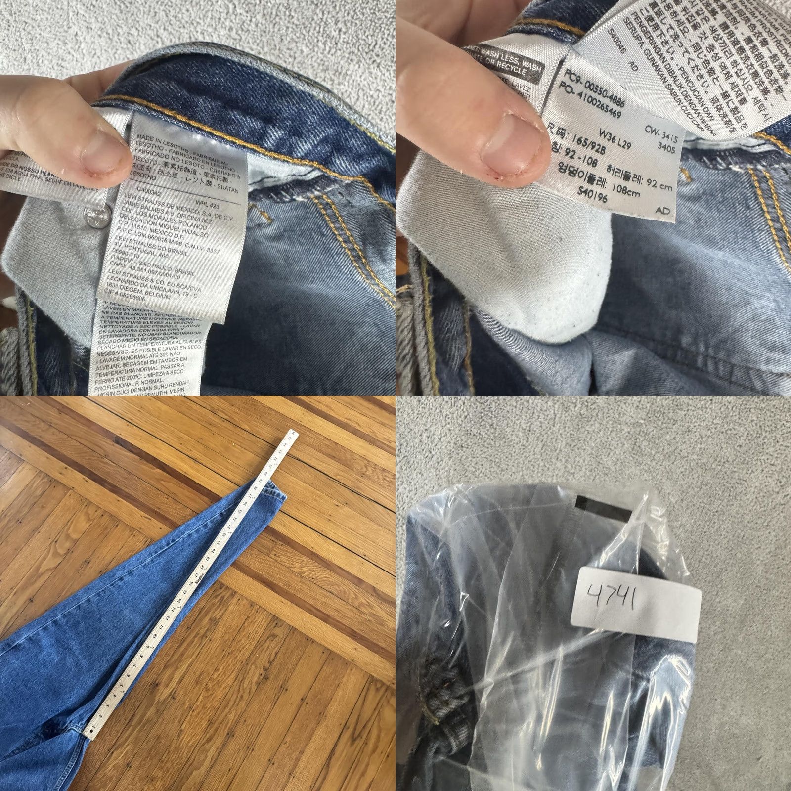 Levi's Levi's 550 Jeans Mens 36x29 Blue Relaxed Fit Tapered Leg Denim Medium Wash Casual Size US 36 / EU 52 - 9 Thumbnail