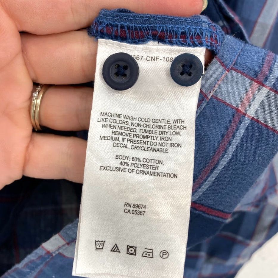 Mountain Hardwear Mountain Hardwear Button-Up Long Sleeve Shirt Mens L Blue Plaid Outdoor Camp Size US L / EU 52-54 / 3 - 5 Thumbnail