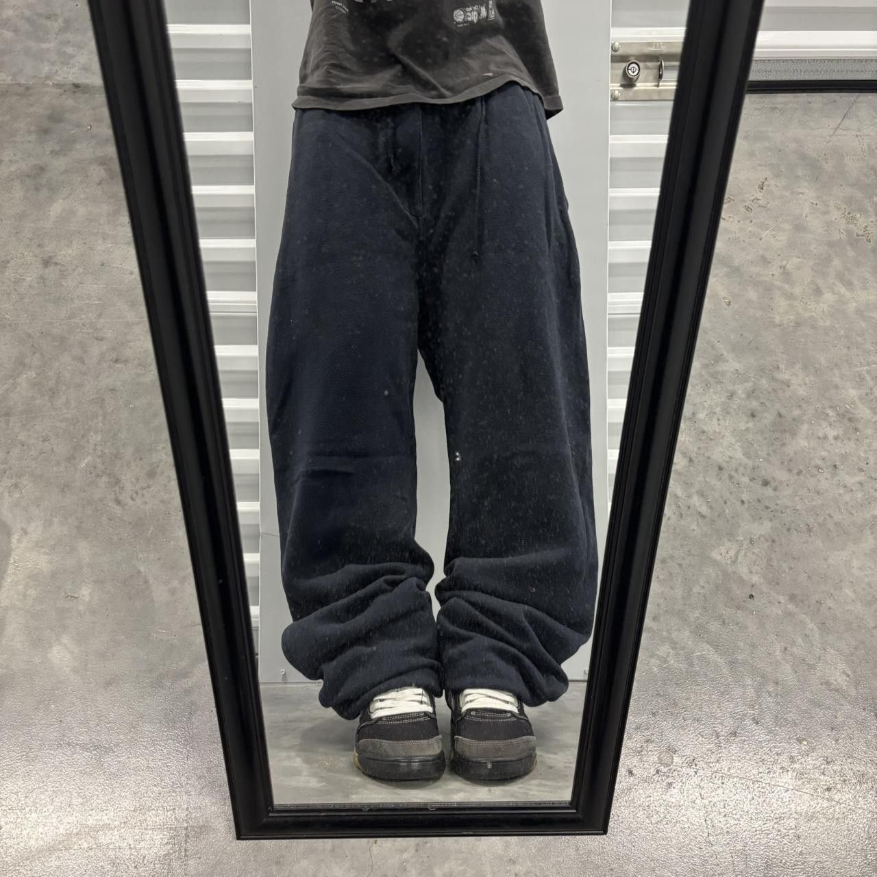 Japanese Brand × Vintage Crazy Vintage Y2K/2000s Baggy Black Streetwear Skater Sweatpants! Size US 36 / EU 52 - 1 Thumbnail