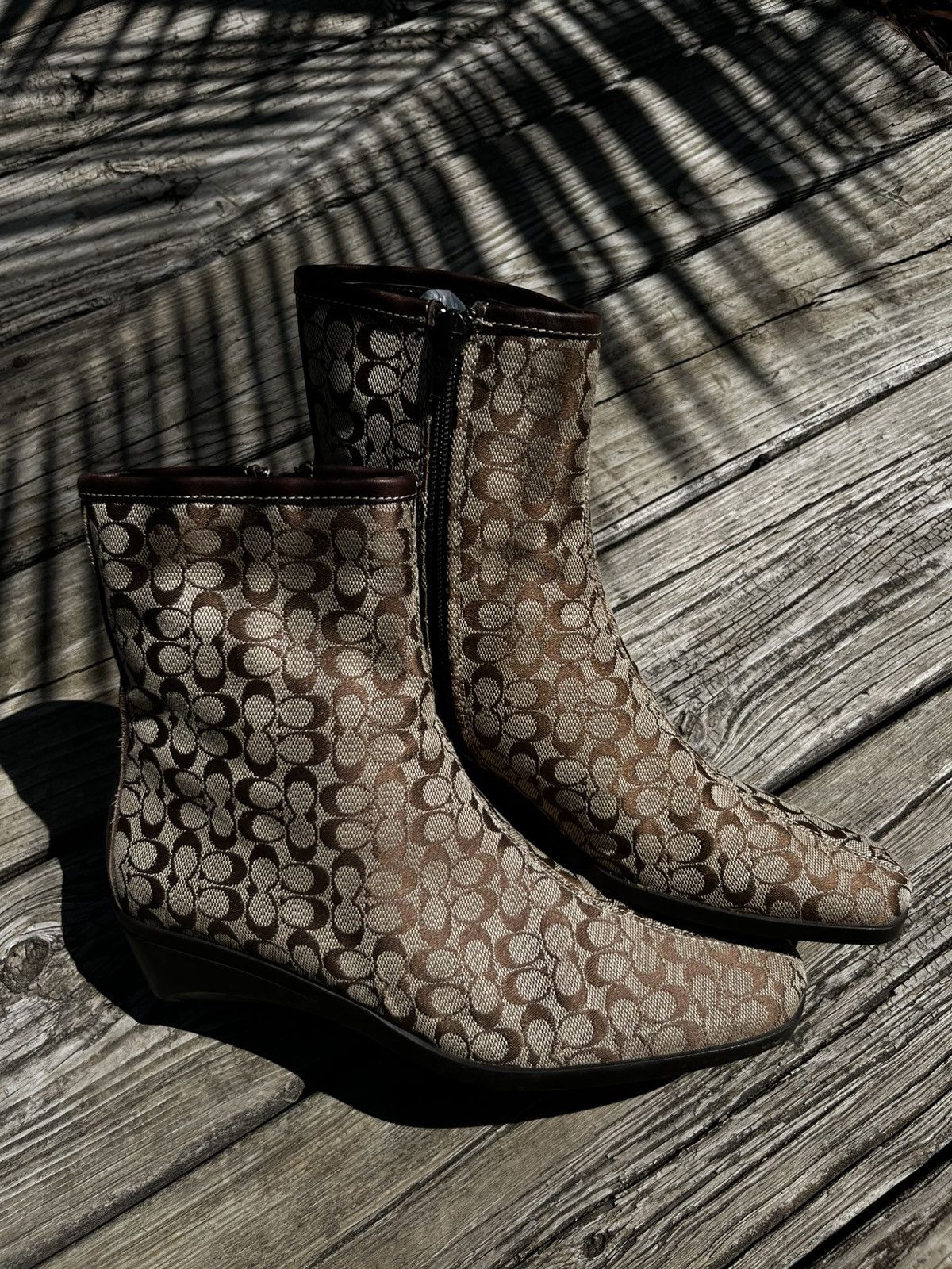 Coach Y2K Coach Sallie Monogram Boots Size US 7 / IT 37 - 1 Thumbnail