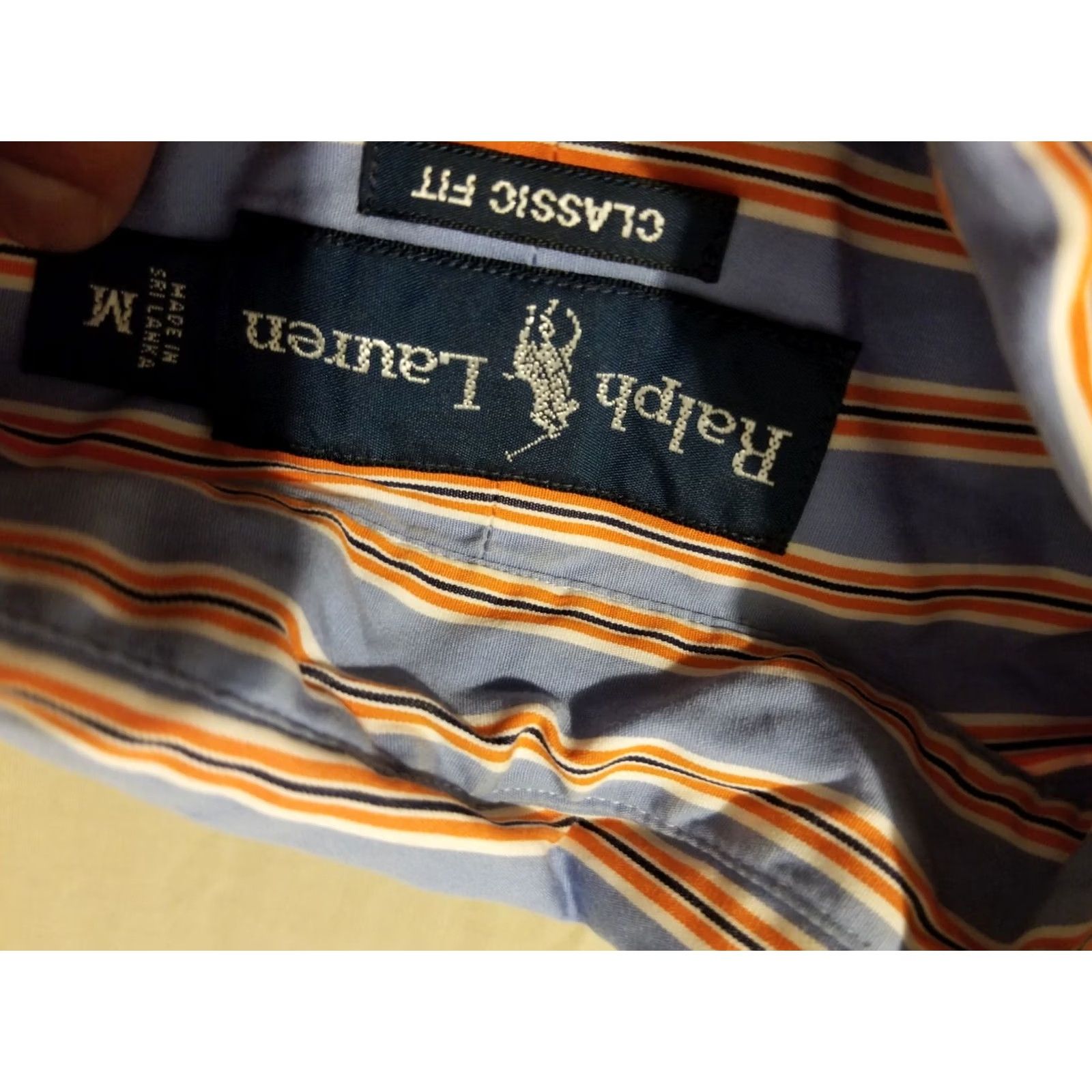 Polo Ralph Lauren Polo Ralph Lauren Dress Shirt Men M Blue Cotton Button Shirt Mens Regular Size M Size 40R - 3 Thumbnail