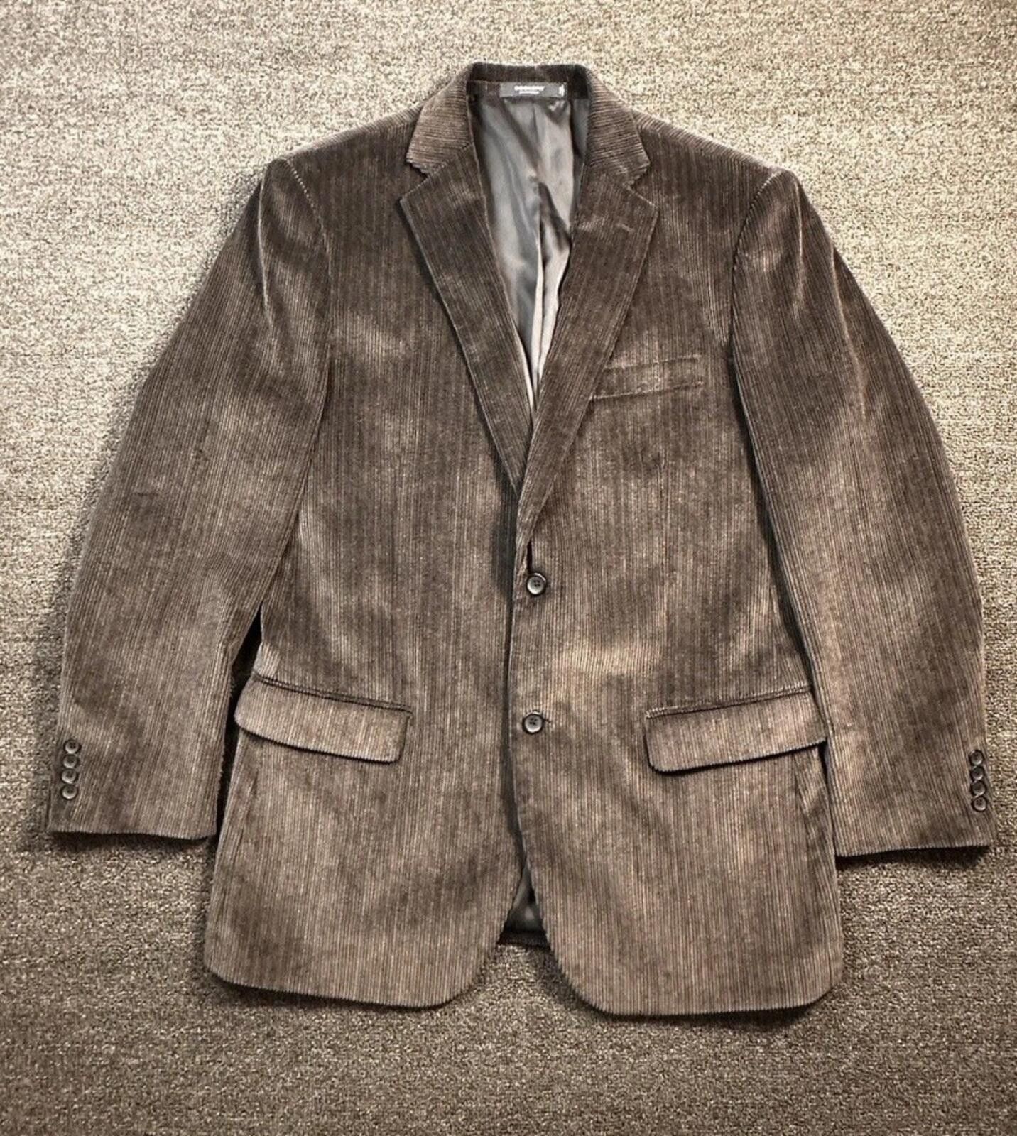 Dockers Dockers Black Corduroy Herringbone Men's Blazer 44L Size 44L - 1 Thumbnail