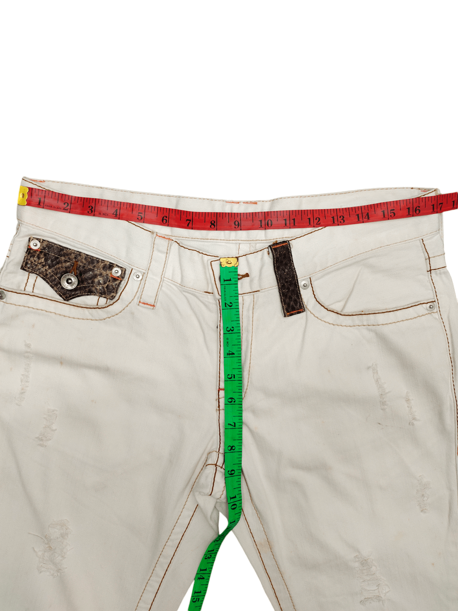 If Six Was Nine Flare Jeans Semantic Design Pyton Trim Rusty Denim Bootcut Size US 34 / EU 50 - 12 Thumbnail