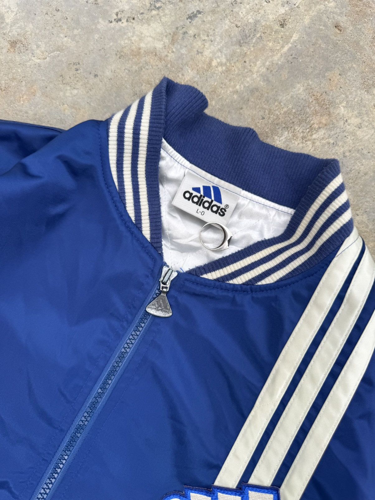 Adidas Adidas Stripe Vintage Blue Bombers Jacket Size US XXL / EU 58 / 5 - 3 Thumbnail