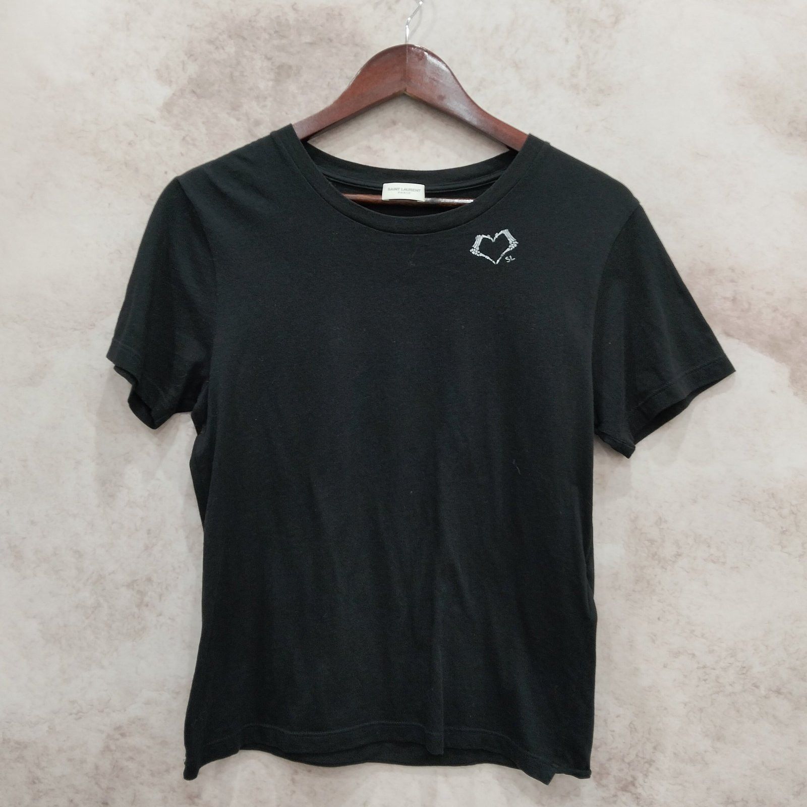 Saint Laurent Paris Saint Laurent Heart Logo T-Shirt Size S Size S / US 4 / IT 40 - 1 Thumbnail