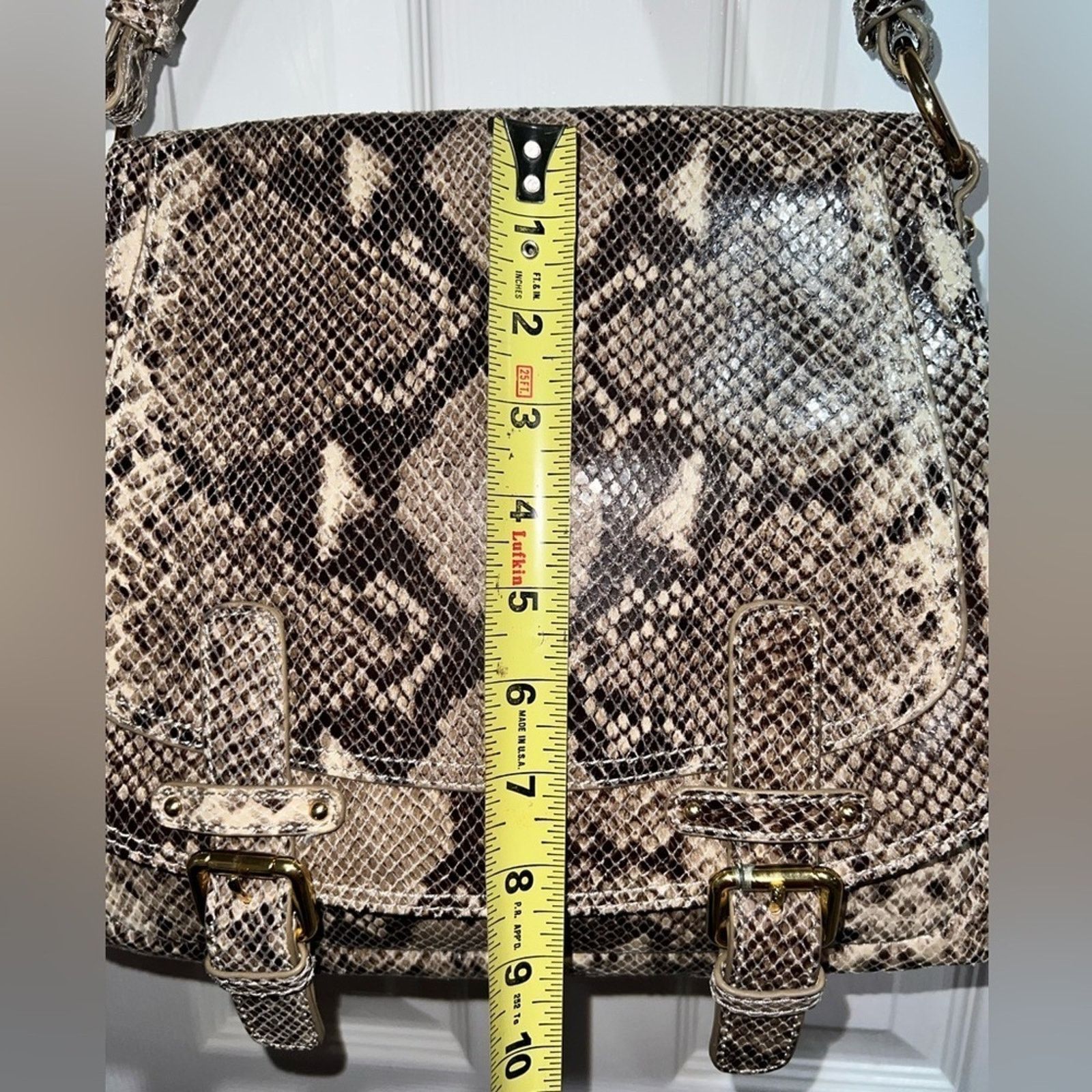 Cynthia Rowley Cynthia Rowley Faux Snakeskin Leather Hobo Bag Size ONE SIZE - 6 Thumbnail