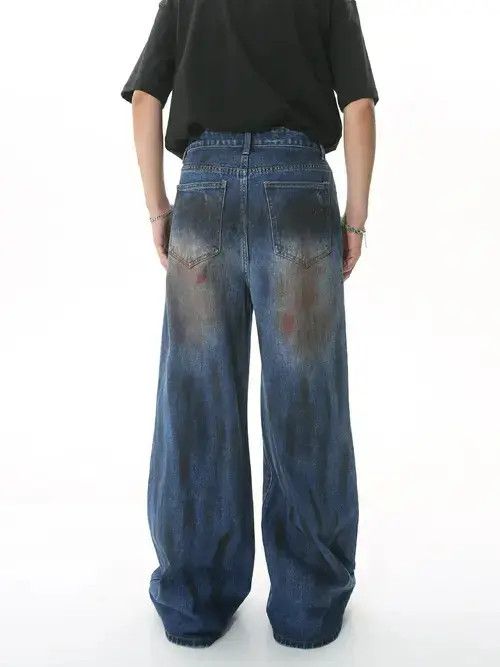 Jean fade flared washed paint jeans Size US 32 / EU 48 - 6 Thumbnail