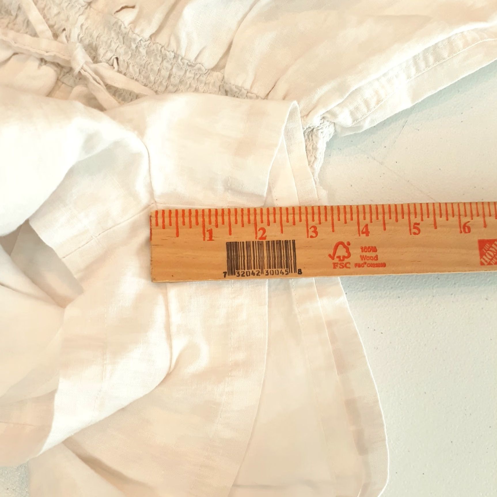 Victoria's Secret Victoria's Secret Romper XS White Collared Flax Blend Roll Tab Sleeve 2 in Inseam Womens Casual Short Overall Size 26" / US 2 / IT 38 - 5 Thumbnail