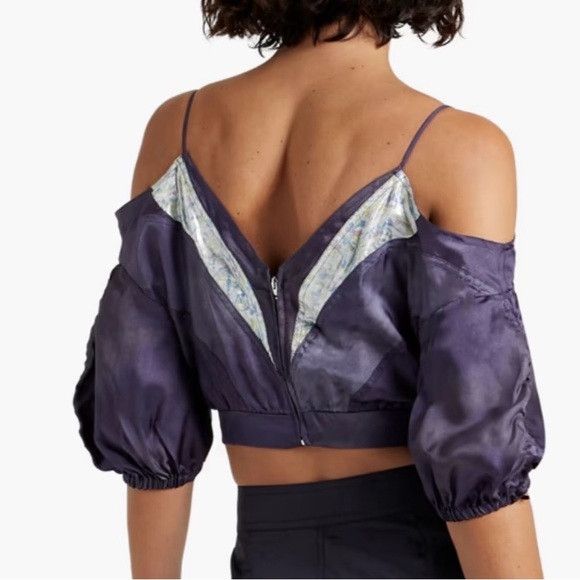 Isabel Marant Isabel Marant Purple and Silver Crop Top Size 8 Size M / US 6-8 / IT 42-44 - 4 Thumbnail