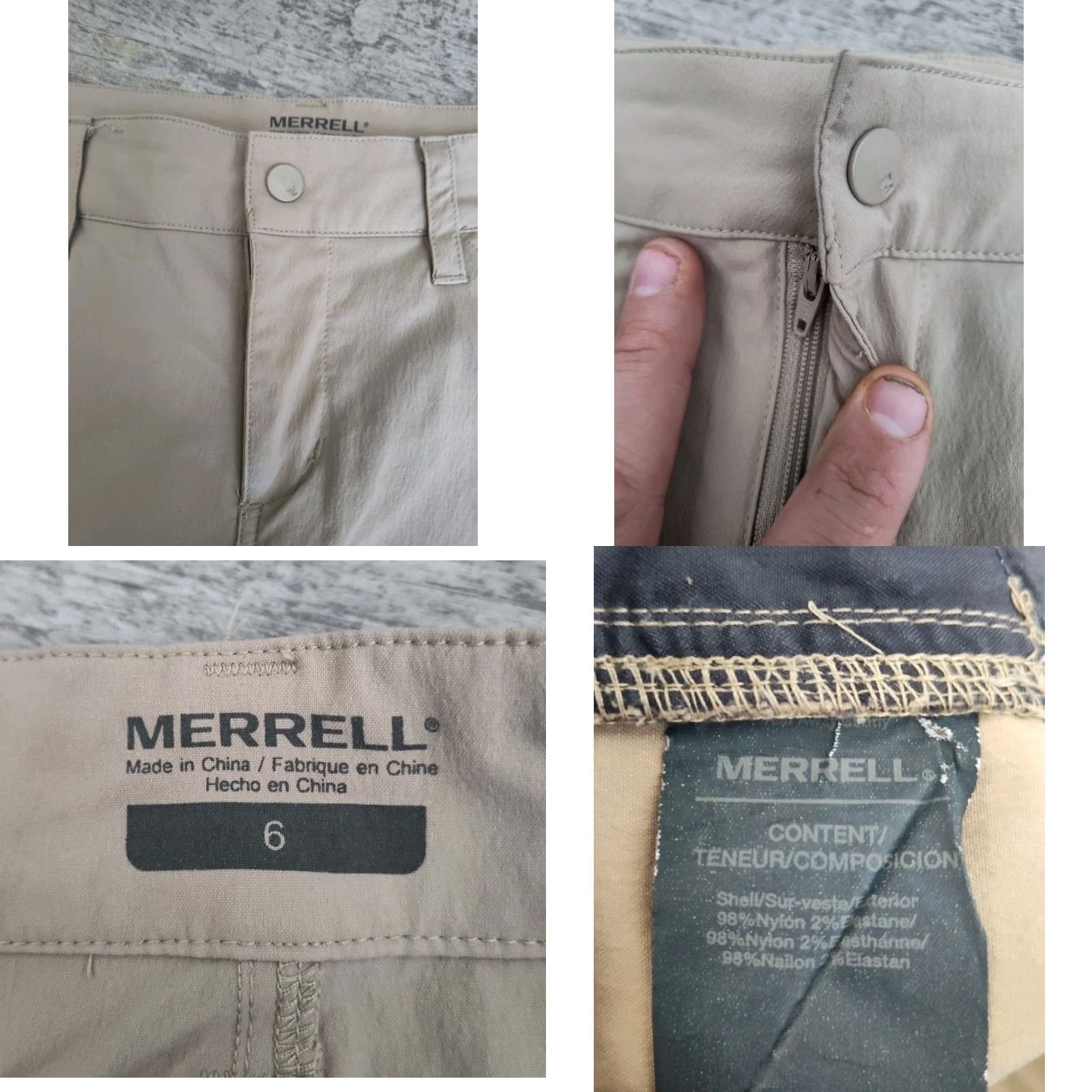 Merrell Merrell Women's Chino Pants Size 6 Tan Lightweight Stretch Hiking Outdoor Size 28" / US 6 / IT 42 - 8 Thumbnail