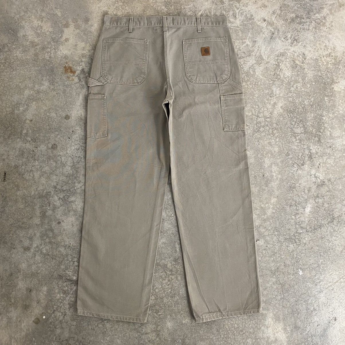 Carhartt × Vintage Vintage Carhartt Desert Grey Carpenter Workwear Pants Size US 38 / EU 54 - 14 Thumbnail