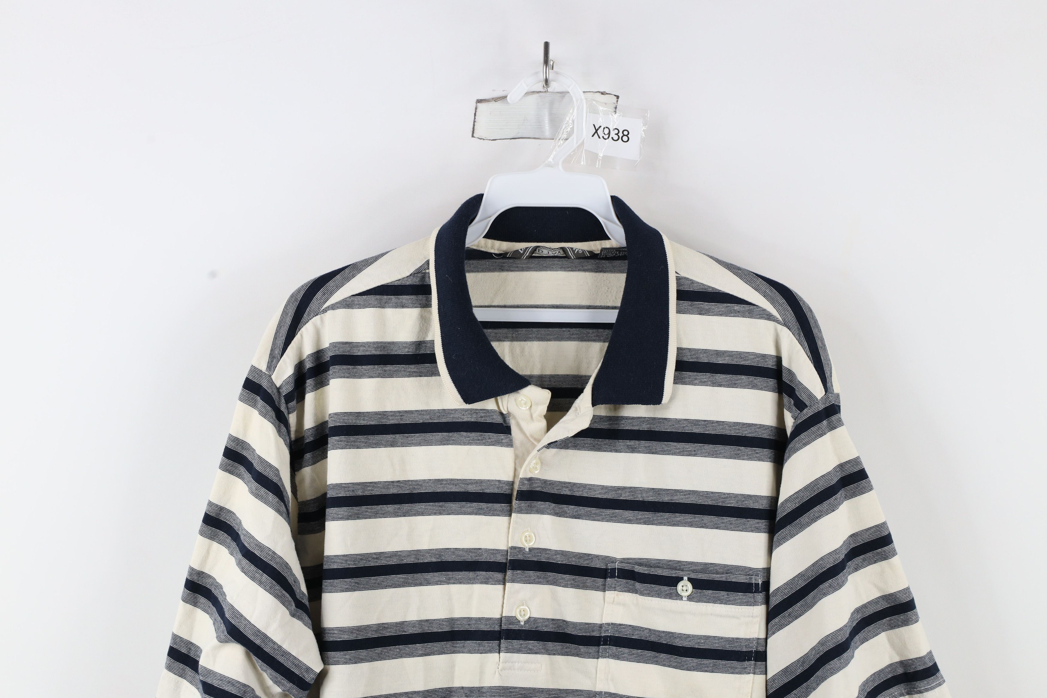Vintage Vintage 90s Streetwear Striped Knit Collared Polo Shirt Size US XXL / EU 58 / 5 - 2 Thumbnail