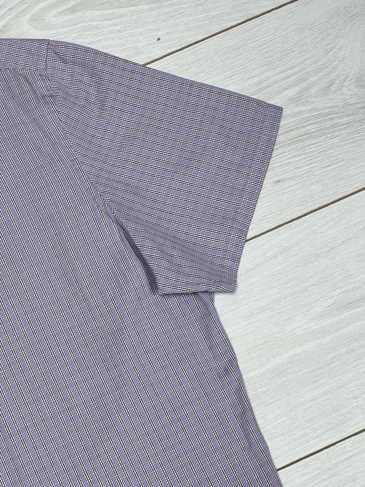 Prada Prada Short Sleeve Micro-Check Shirt - Purple/Blue Size US XL / EU 56 / 4 - 5 Thumbnail