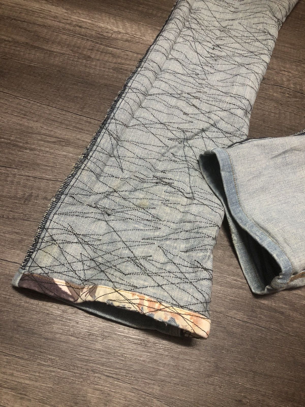 Le Grande Bleu (L.G.B.) RARE JAPANESE BRAND GLAMDY JEANS Size US 28 / EU 44 - 25 Thumbnail