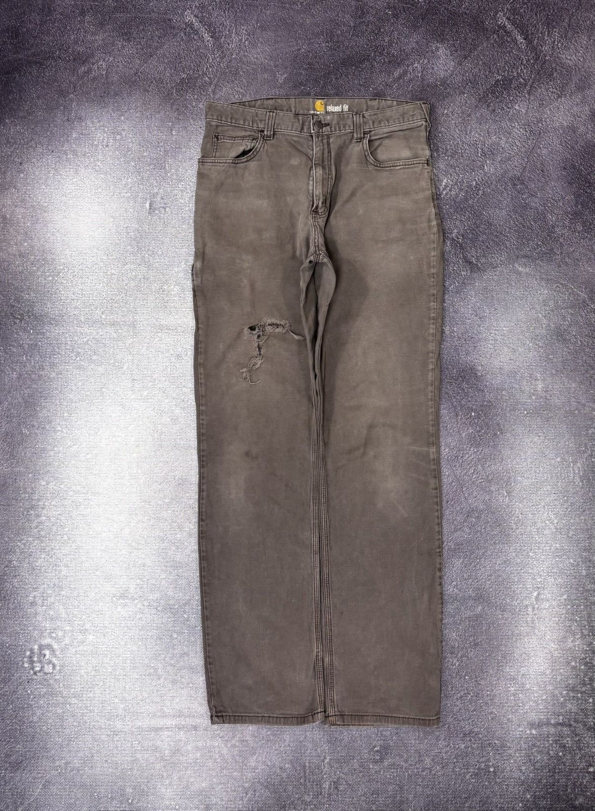 Carhartt Vintage Carhartt Relaxed Fit Khaki Brown Work Pants Trousers Size US 33 - 2 Thumbnail