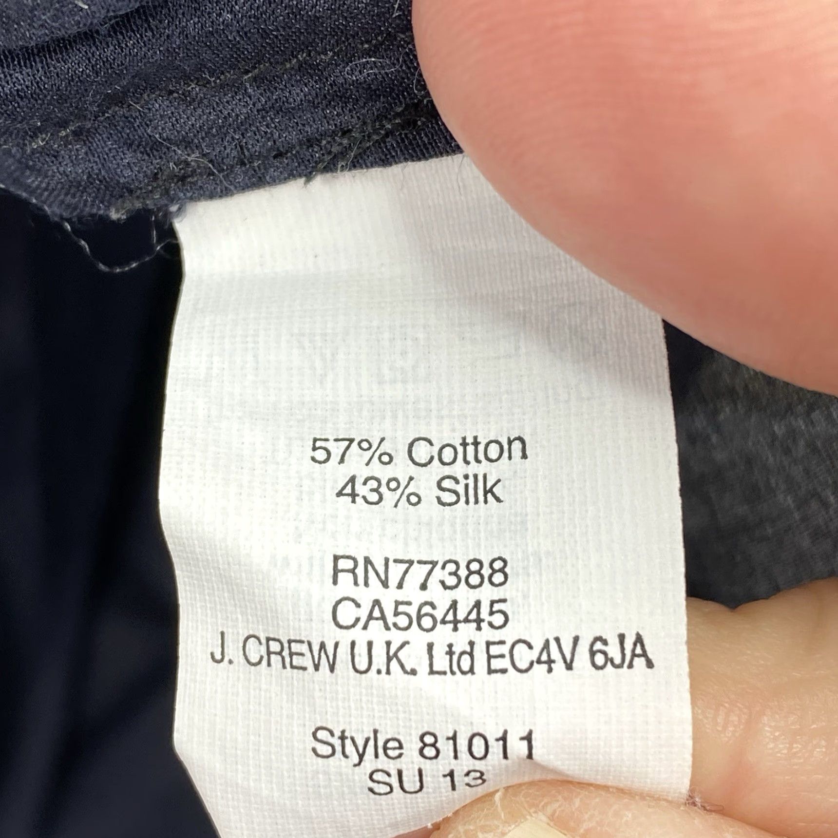 J.Crew J.CREW Blouse Shirt Womens 2 Blue Cotton/Silk Embroidered Cutout Detail Lightweight S/S Short Sleeve Square Neck Pullover Casual Floral Vintage: No Size XS / US 0-2 / IT 36-38 - 4 Thumbnail