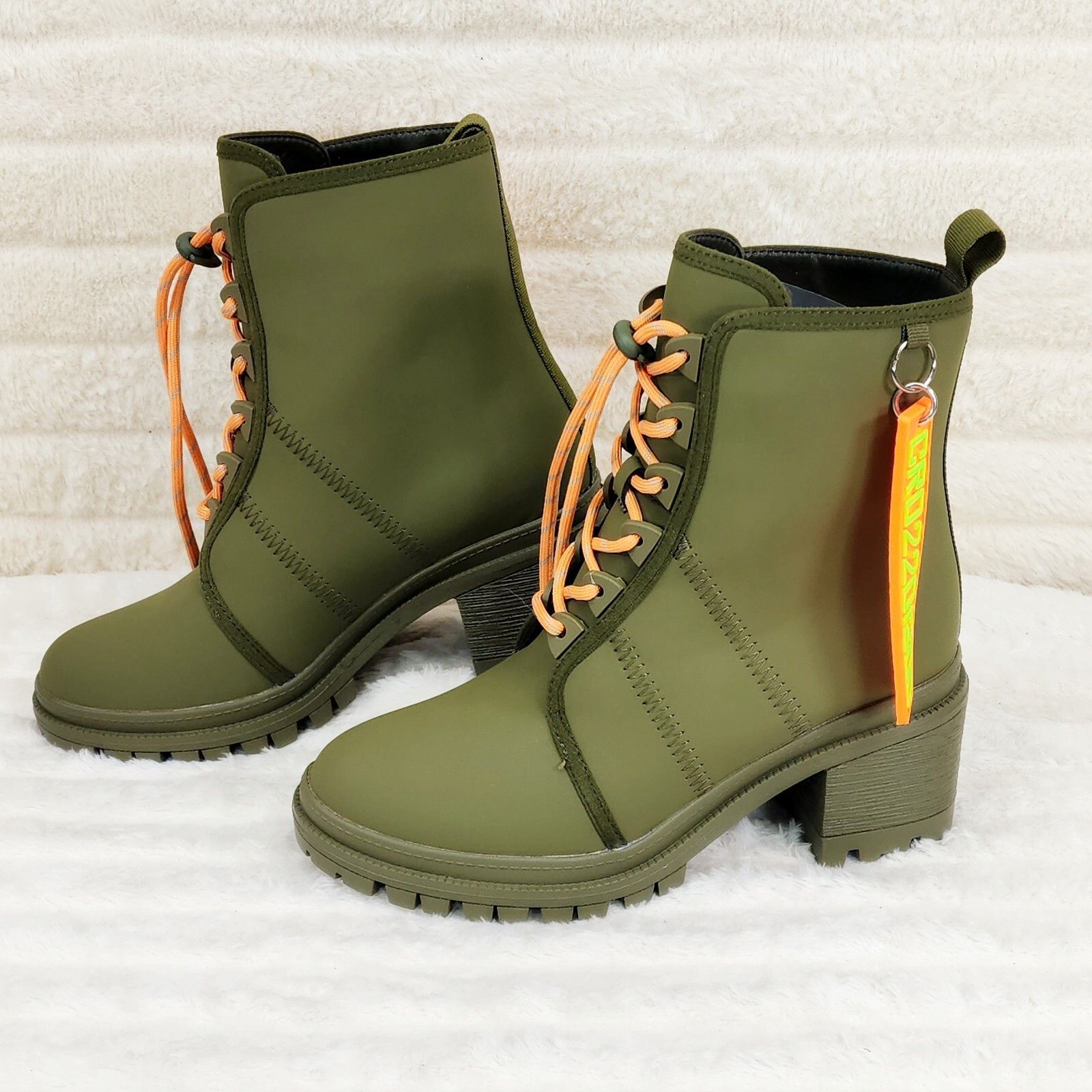 Other Stellar Olive Orange Water Resistant Combat Boots Brand New Size US 10 / IT 40 - 1 Thumbnail