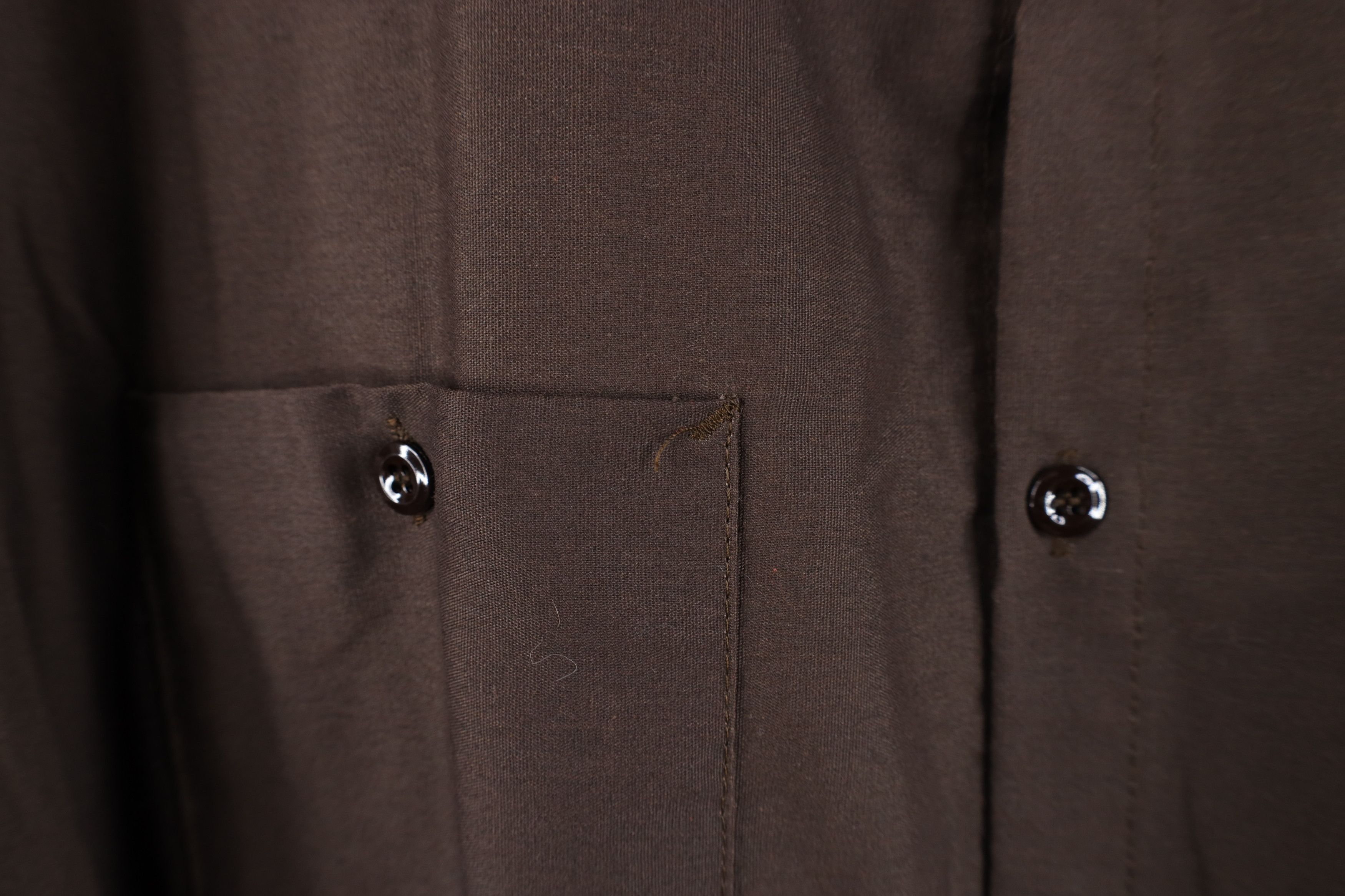 Vintage Vintage 90s Streetwear Workwear Mechanic Button Shirt Brown Size US XXL / EU 58 / 5 - 4 Thumbnail