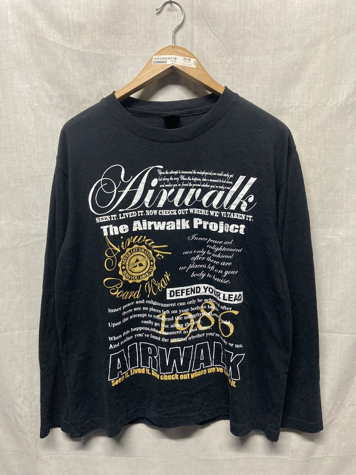 Airwalk × Vintage Vintage Airwalk Longsleeve Black Tee Size US XL / EU 56 / 4 - 1 Thumbnail