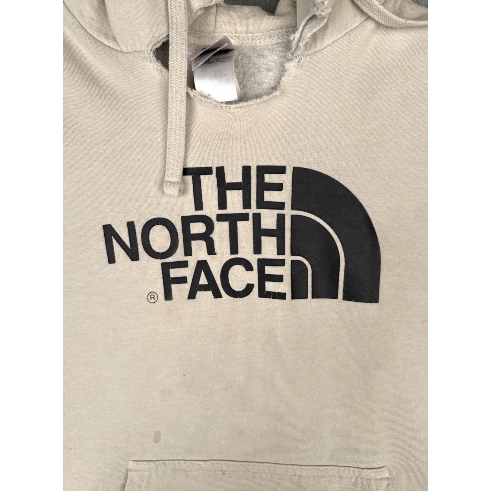 The North Face The North Face Hoodie Mens XL Beige Logo Pullover Fleece Sweatshirt Outdoor Size US XL / EU 56 / 4 - 6 Thumbnail