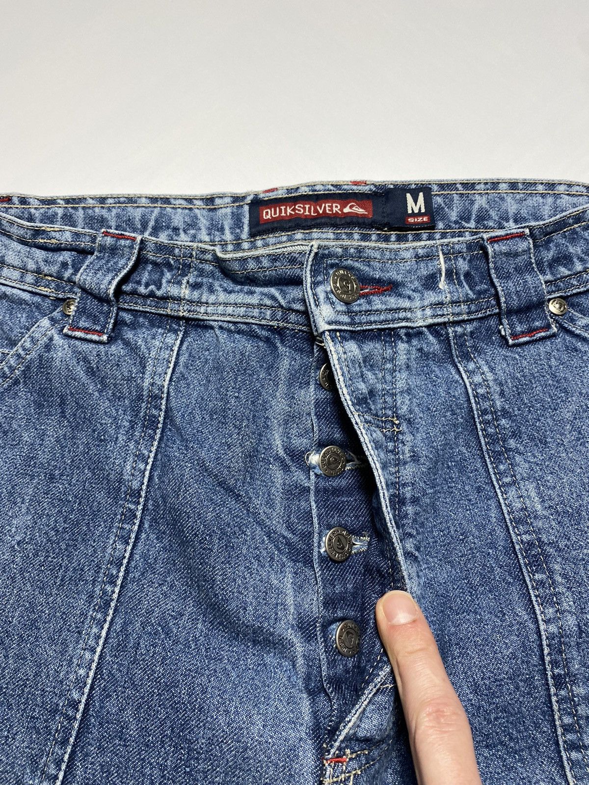 JNCO × Quiksilver × Vintage Vintage Quicksilver baggy rap oversized prison denim jeans Size US 31 - 12 Thumbnail