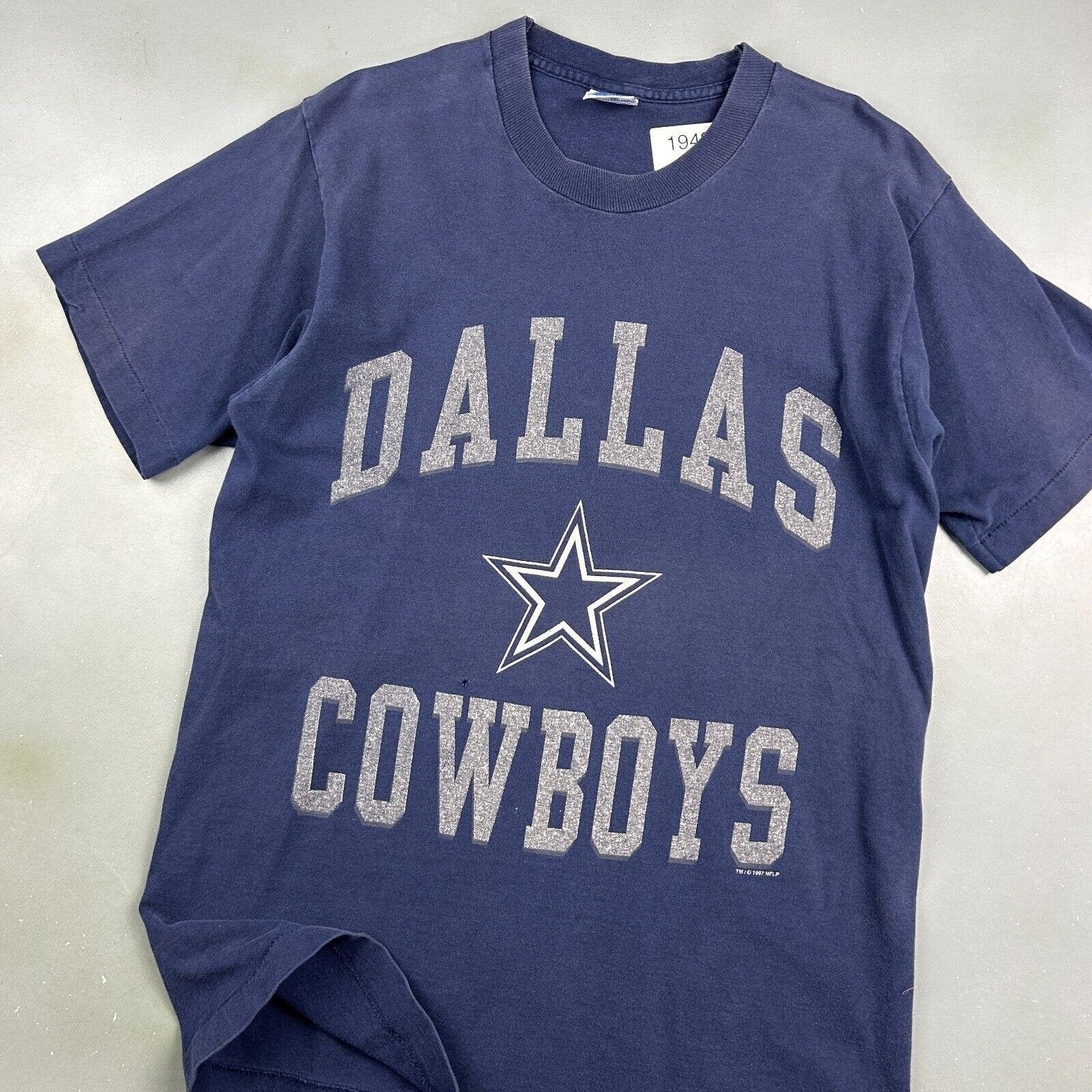 Vintage VINTAGE 90s | Dallas Cowboys Arch Logo Salem T-Shirt M Size US M / EU 48-50 / 2 - 2 Thumbnail