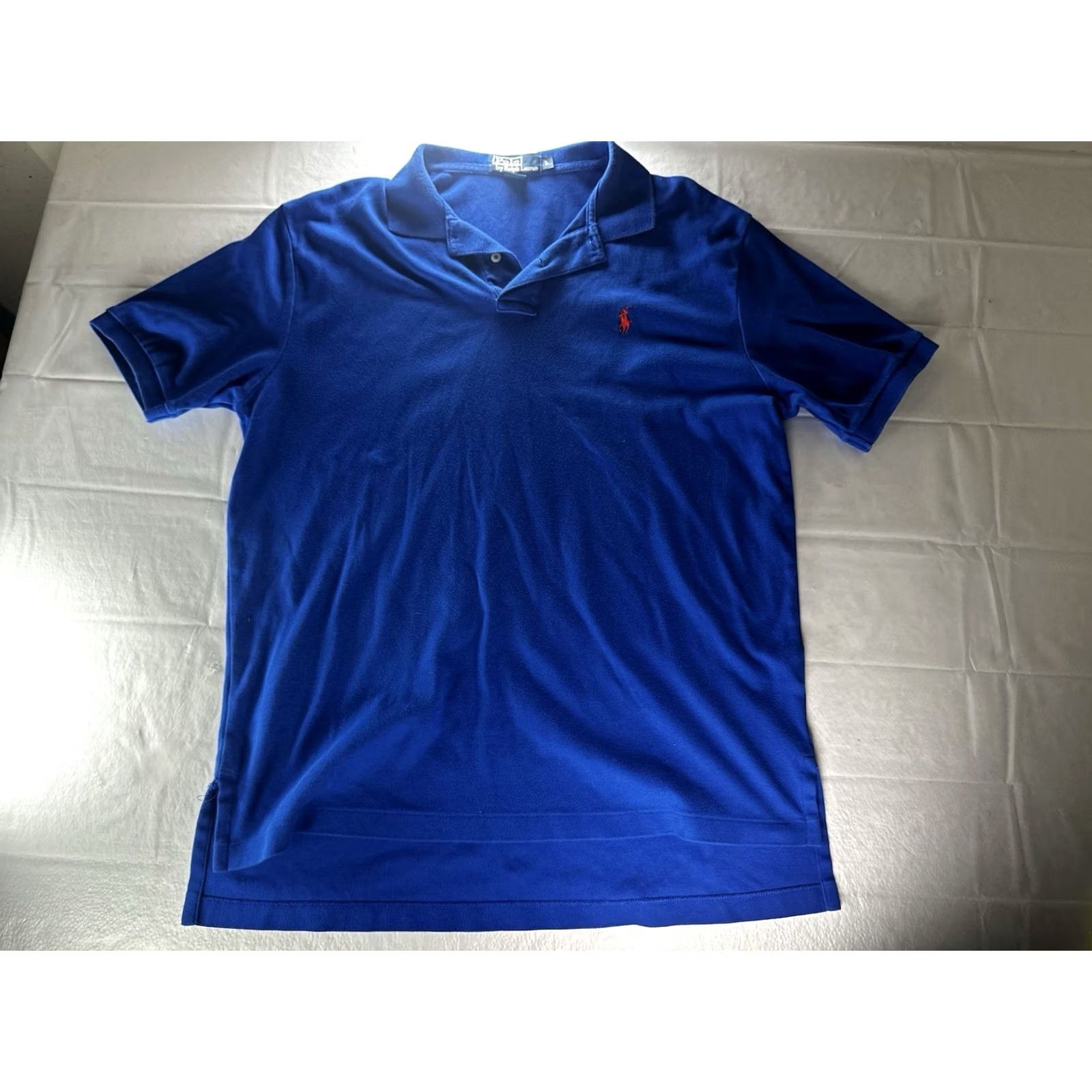 Polo Ralph Lauren VTG Polo Ralph Lauren Polo Shirt Mens Large Royal Blue Red Pony 90s Golf Polo Shirt Size US L / EU 52-54 / 3 - 6 Thumbnail