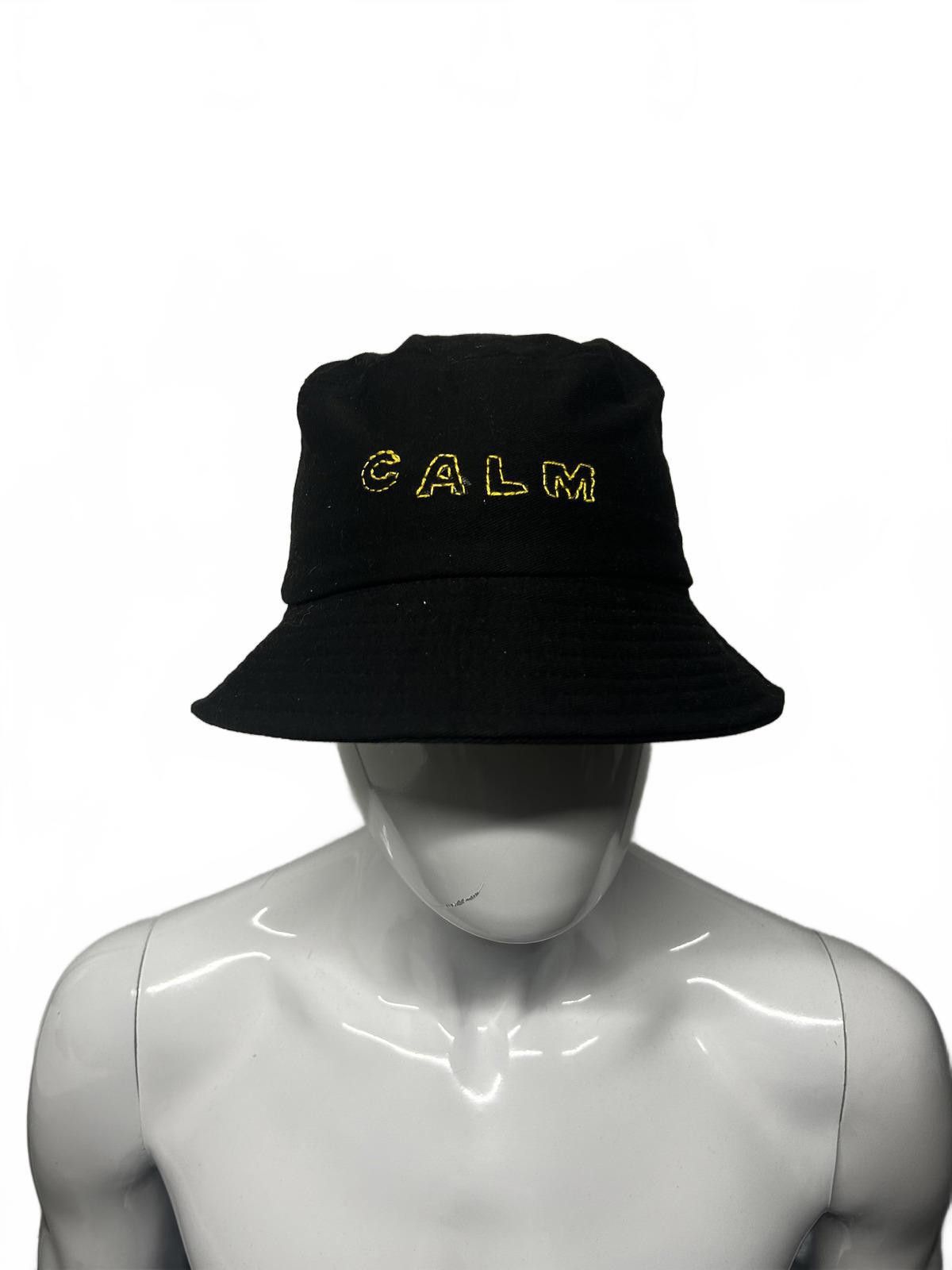 Designer Stylish Black CALM Bucket Hat Size ONE SIZE - 2 Thumbnail