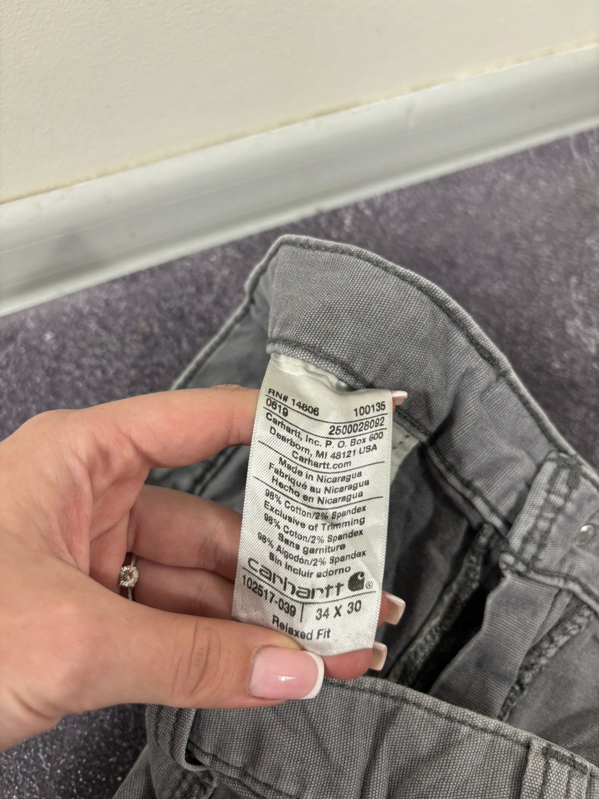 Carhartt Vintage Carhartt Y2K Relaxed Fit Gray Work Carpenter Pants Size US 34 / EU 50 - 15 Thumbnail