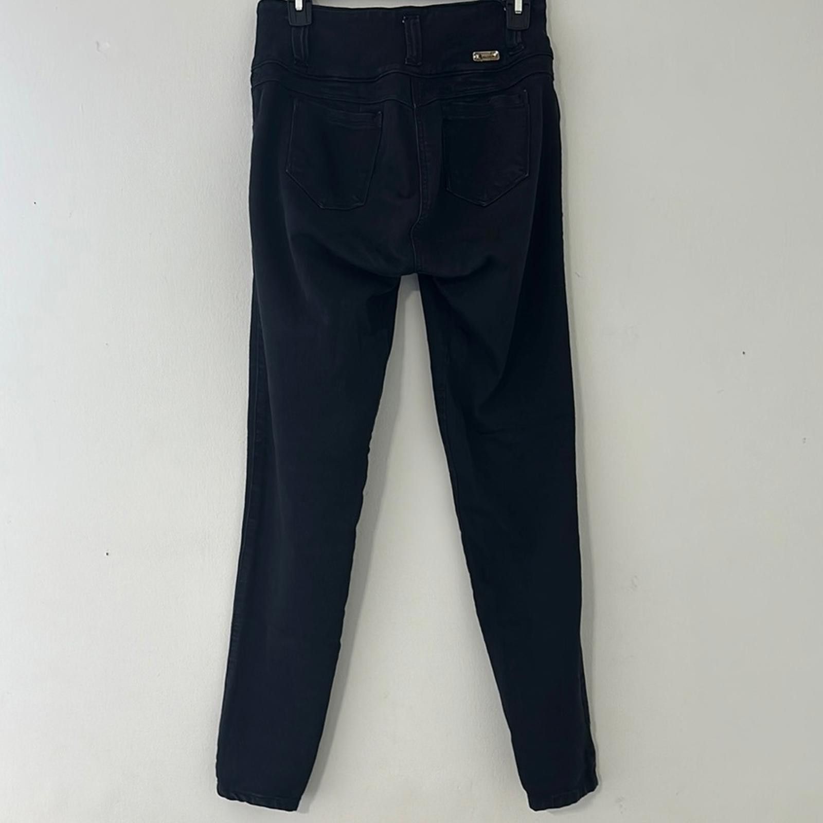 Designer Black High Rise Skinny Jeans Size 36" / US 14 / IT 50 - 3 Thumbnail