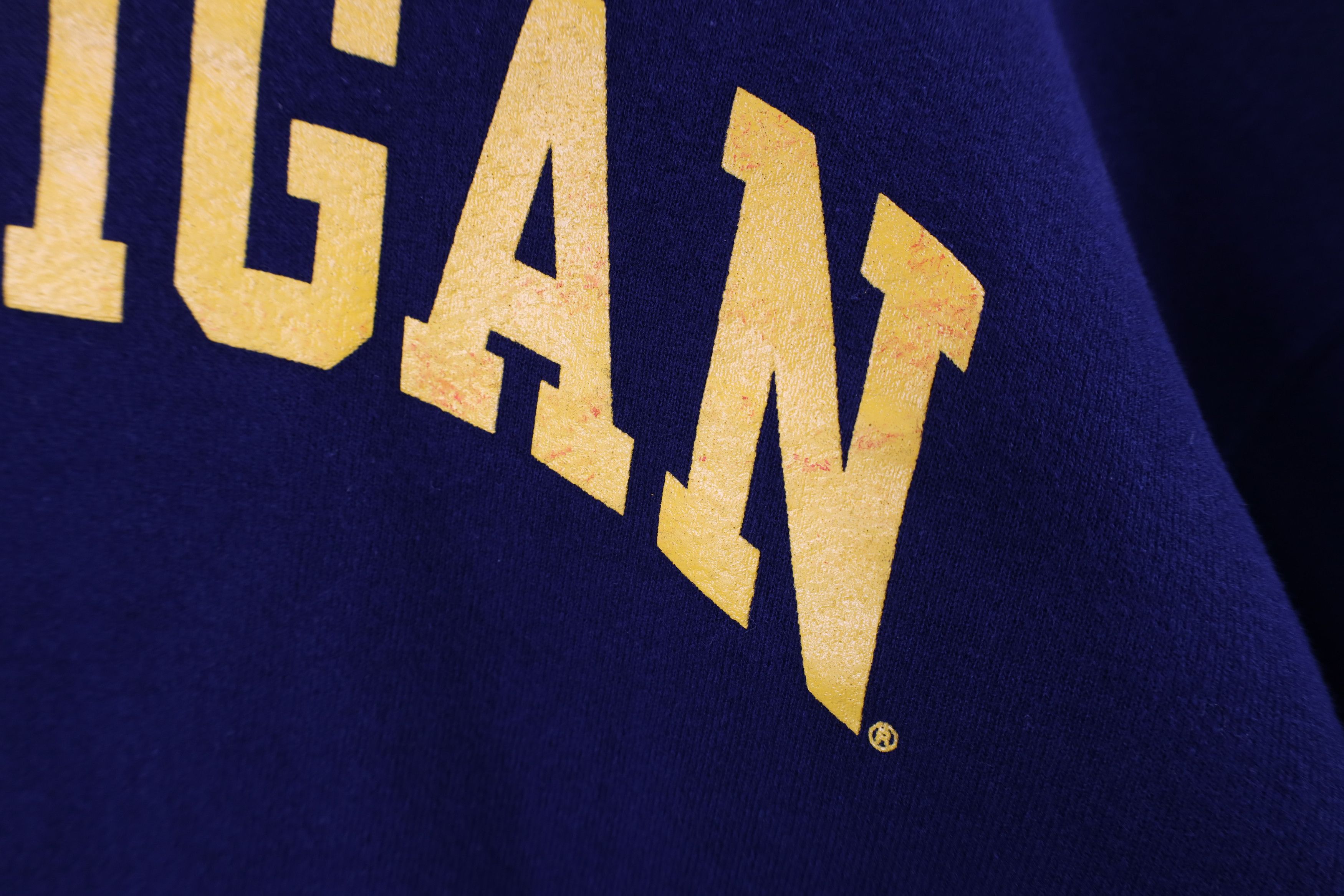 Russell Athletic × Vintage Vintage 90s Russell Athletic University Michigan Sweatshirt Size US L / EU 52-54 / 3 - 6 Thumbnail