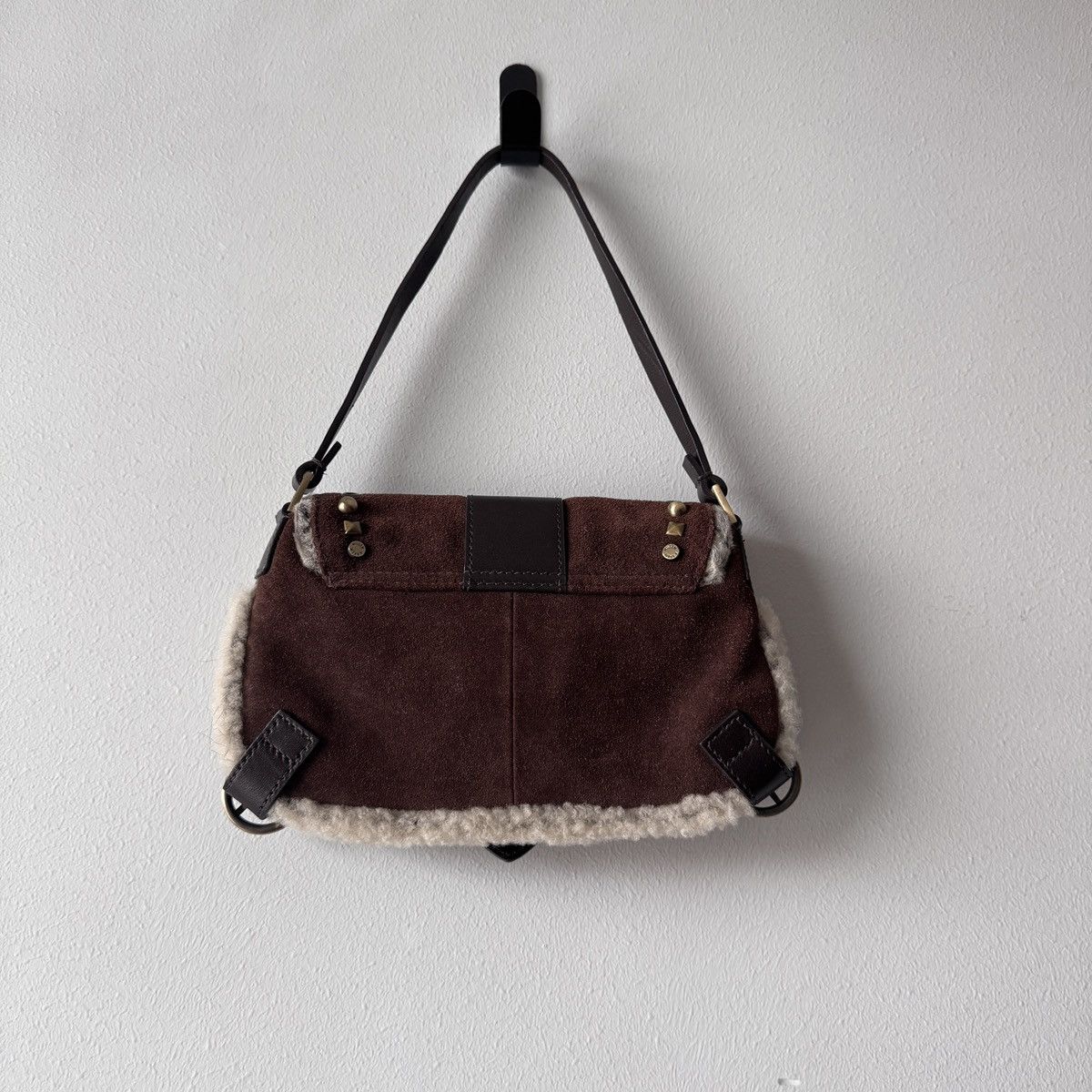 If Six Was Nine Vintage Shearling Biker Mini Bag Suede Japan Style Size ONE SIZE - 4 Thumbnail