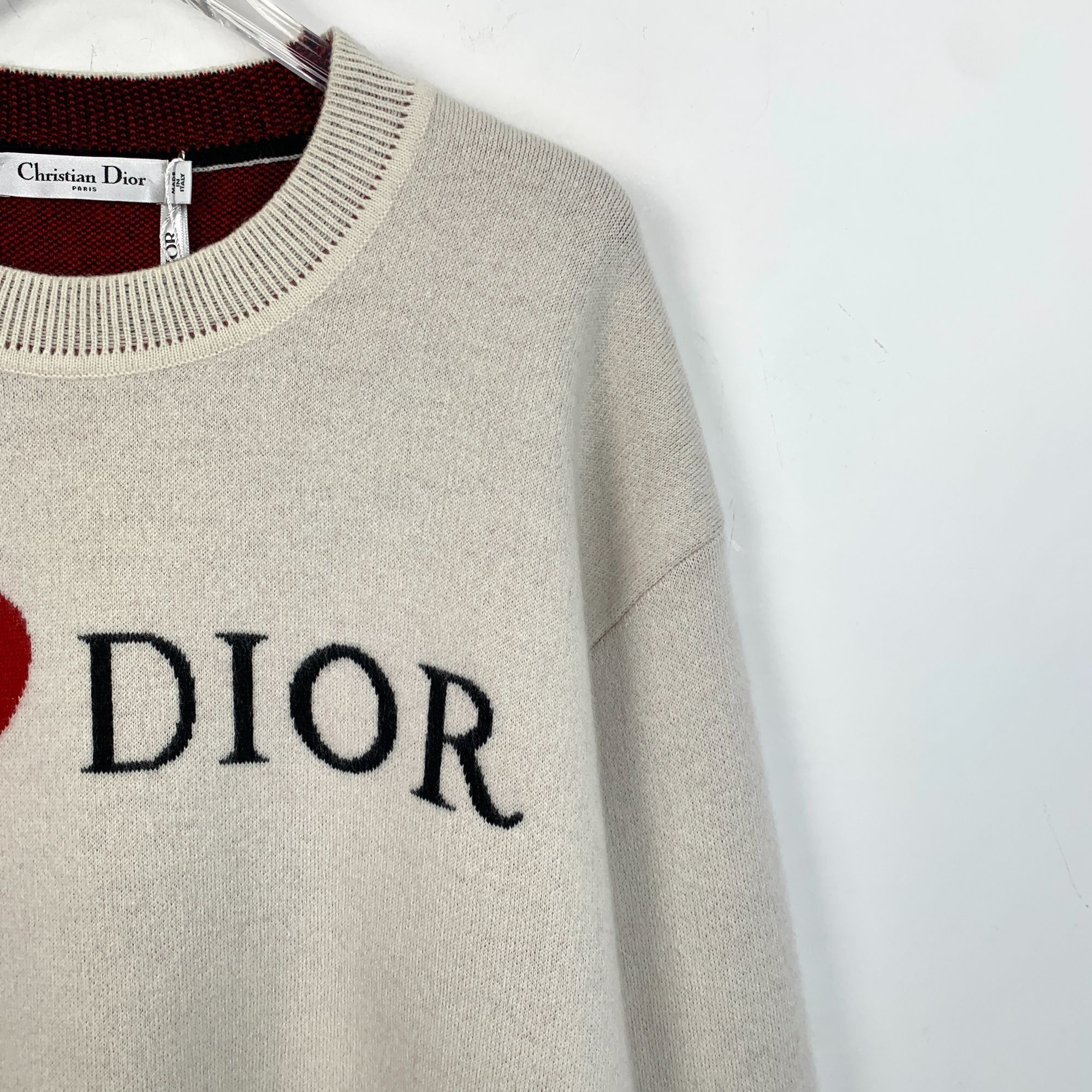 Dior Christian Dior Beige J❤️ Dior Round-Neck Cashmere Sweater Si Size M / US 6-8 / IT 42-44 - 6 Thumbnail