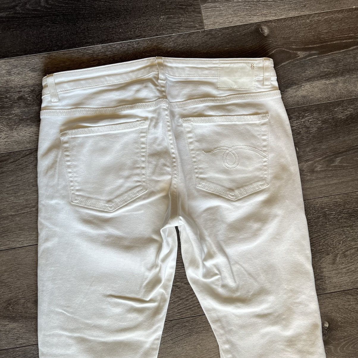 R13 R13 Boy Skinny White Riot Women’s Denim Jeans Made in Italy Size 28" / US 6 / IT 42 - 3 Thumbnail