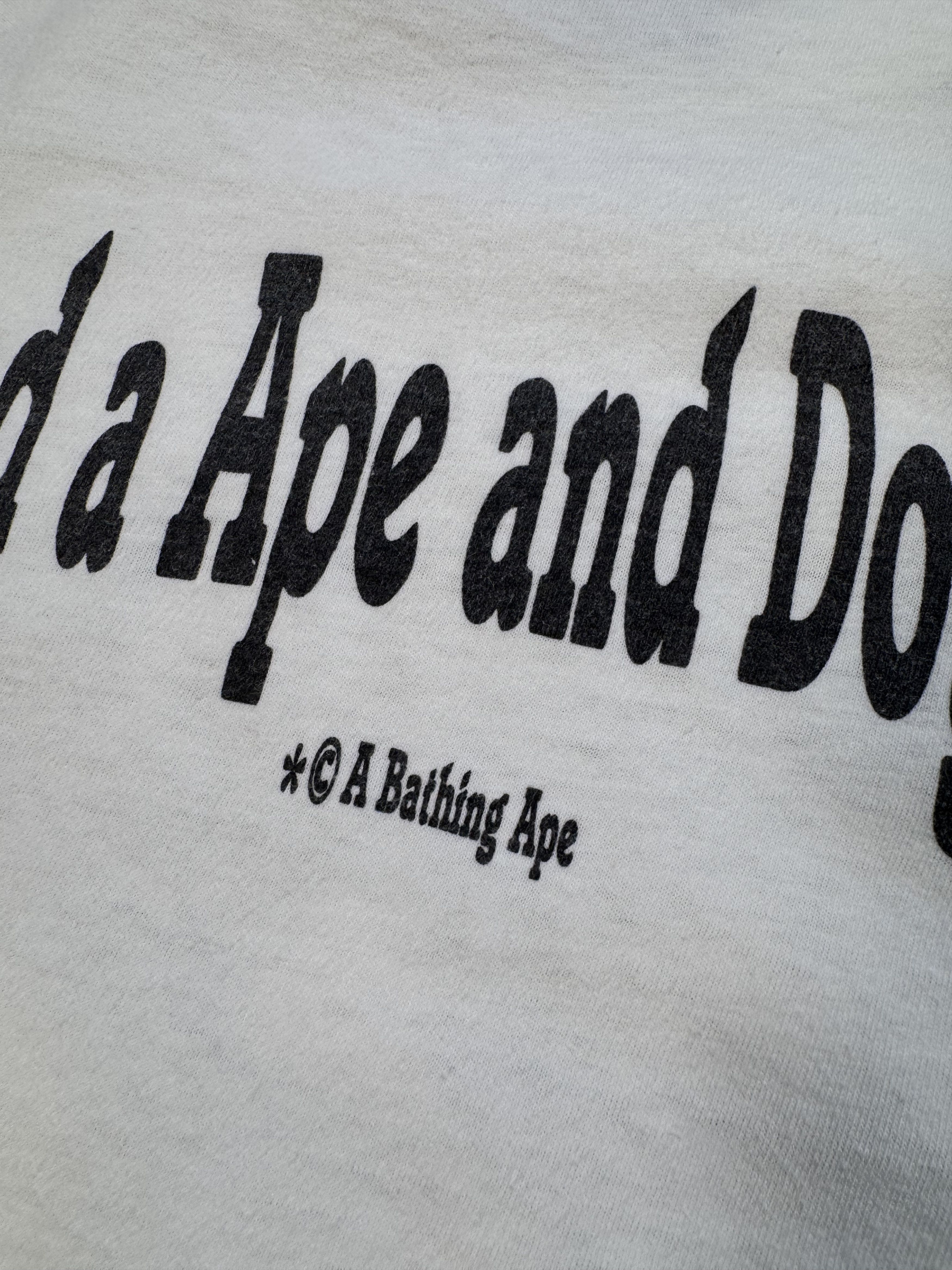 Bape Rare 1996 Bape Bathing Ape Dog T-Shirt Size US L / EU 52-54 / 3 - 11 Thumbnail