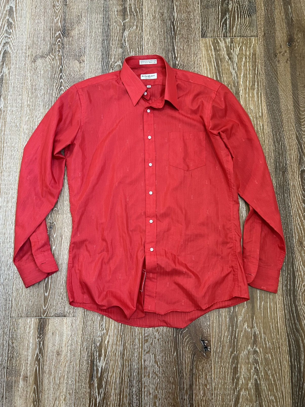 Vintage × Yves Saint Laurent Vintage ysl all over print button up shirt Size US M / EU 48-50 / 2 - 1 Thumbnail